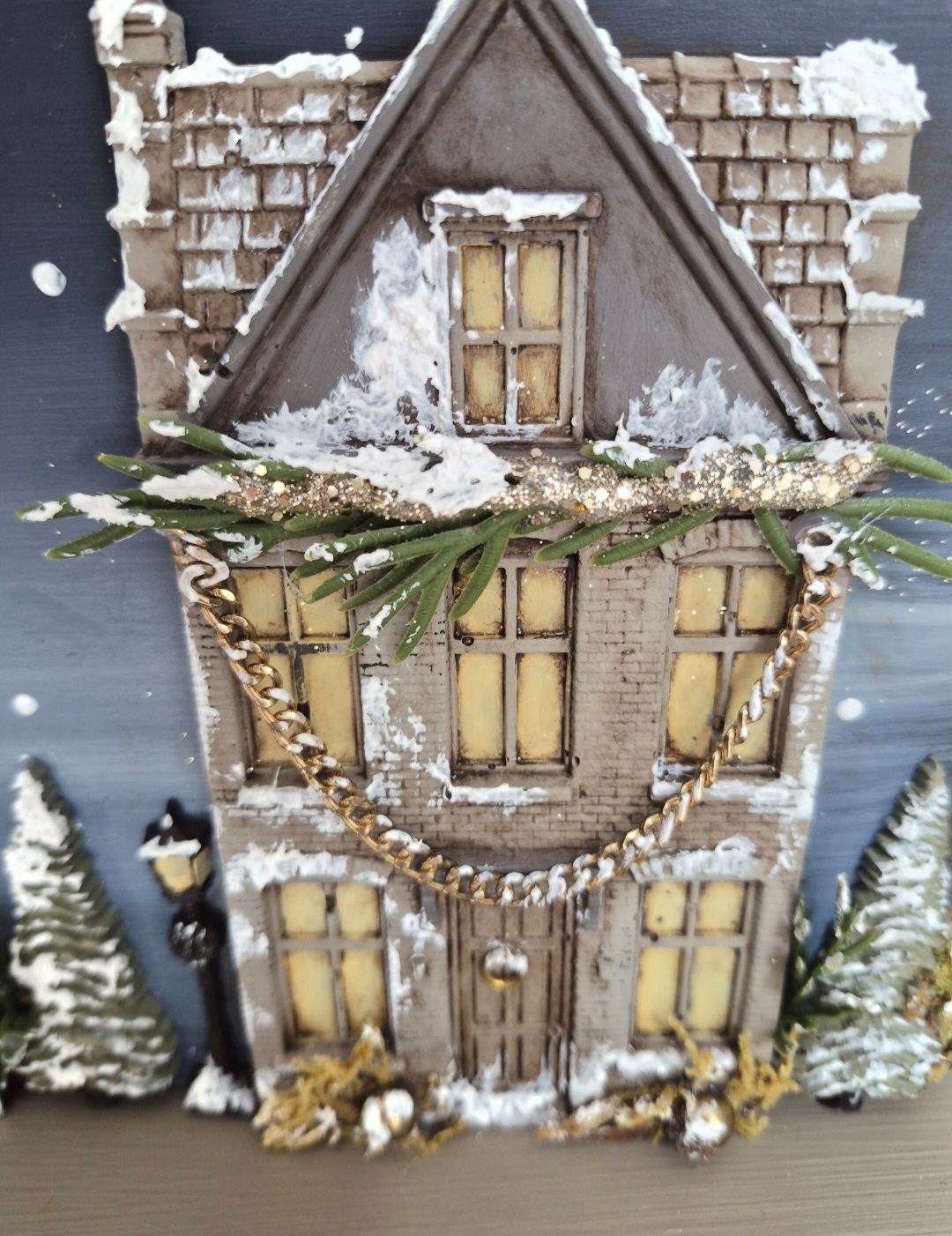 Handcrafted Snowy Christmas Caddy (photo 5 of 6)