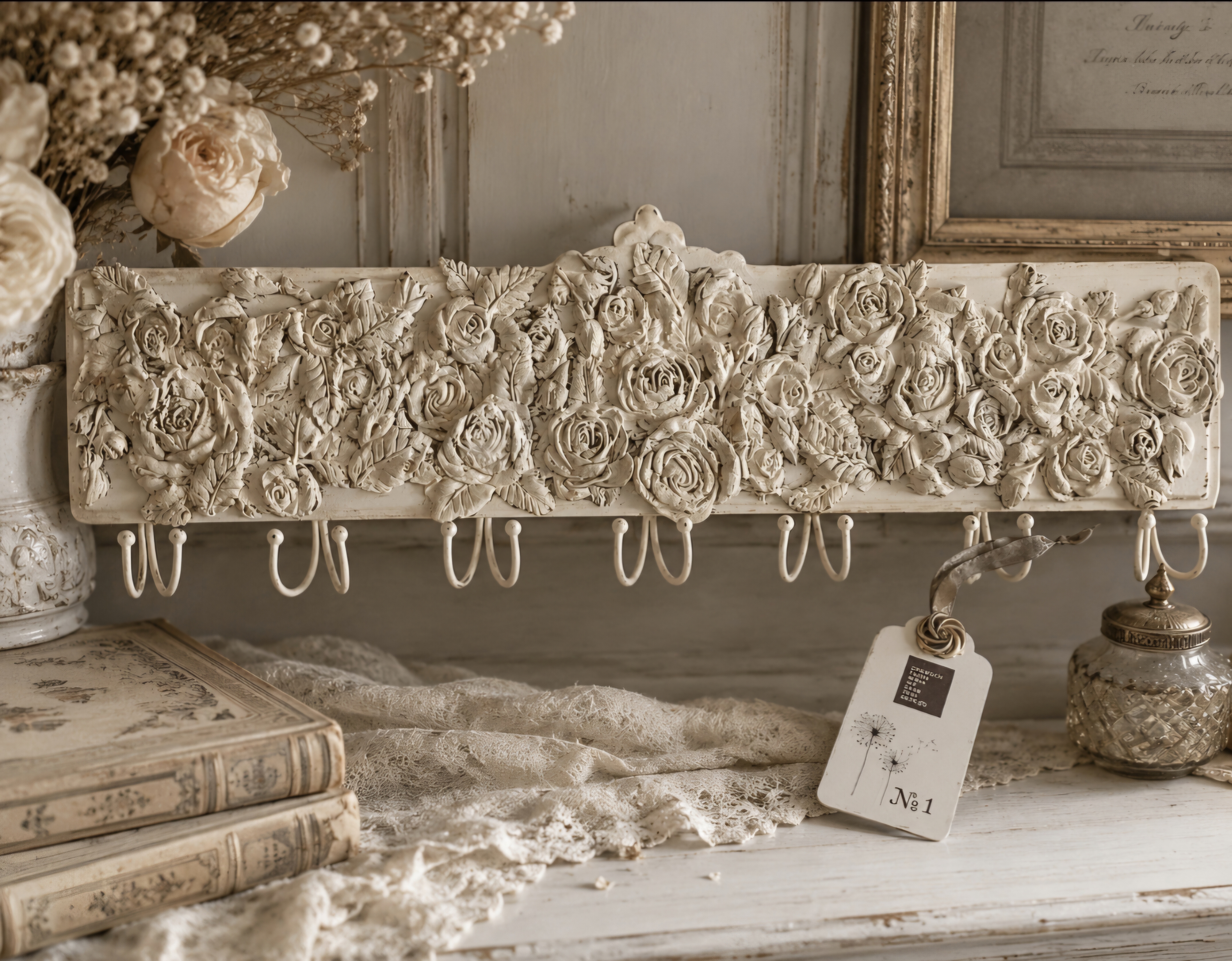 French Country Floral Style Key Or Jewellery Hooks (photo 1 of 2)