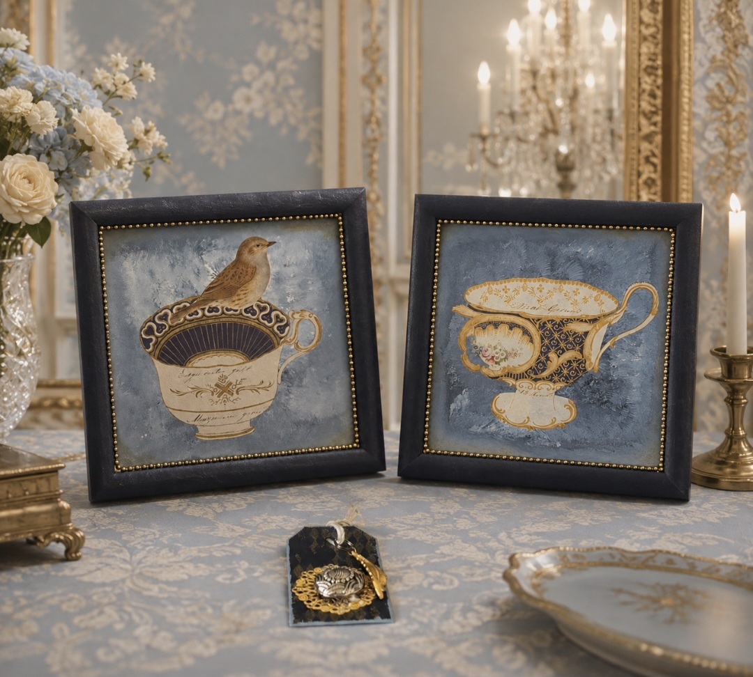 A Pair Of Bridgerton Style Small Pictures (photo 1 of 3)
