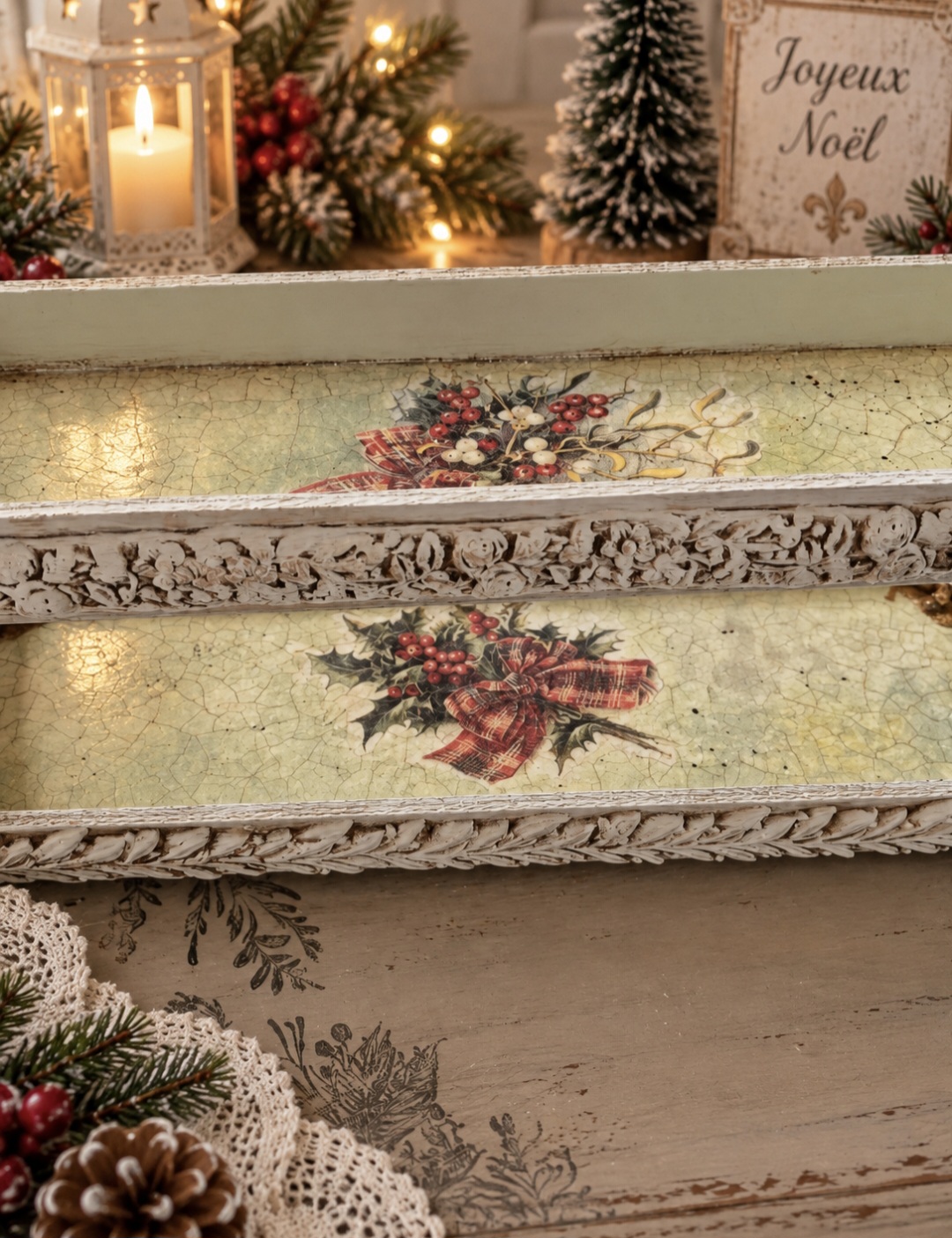 Handmade Christmas Two Tier Display Stand (photo 6 of 8)