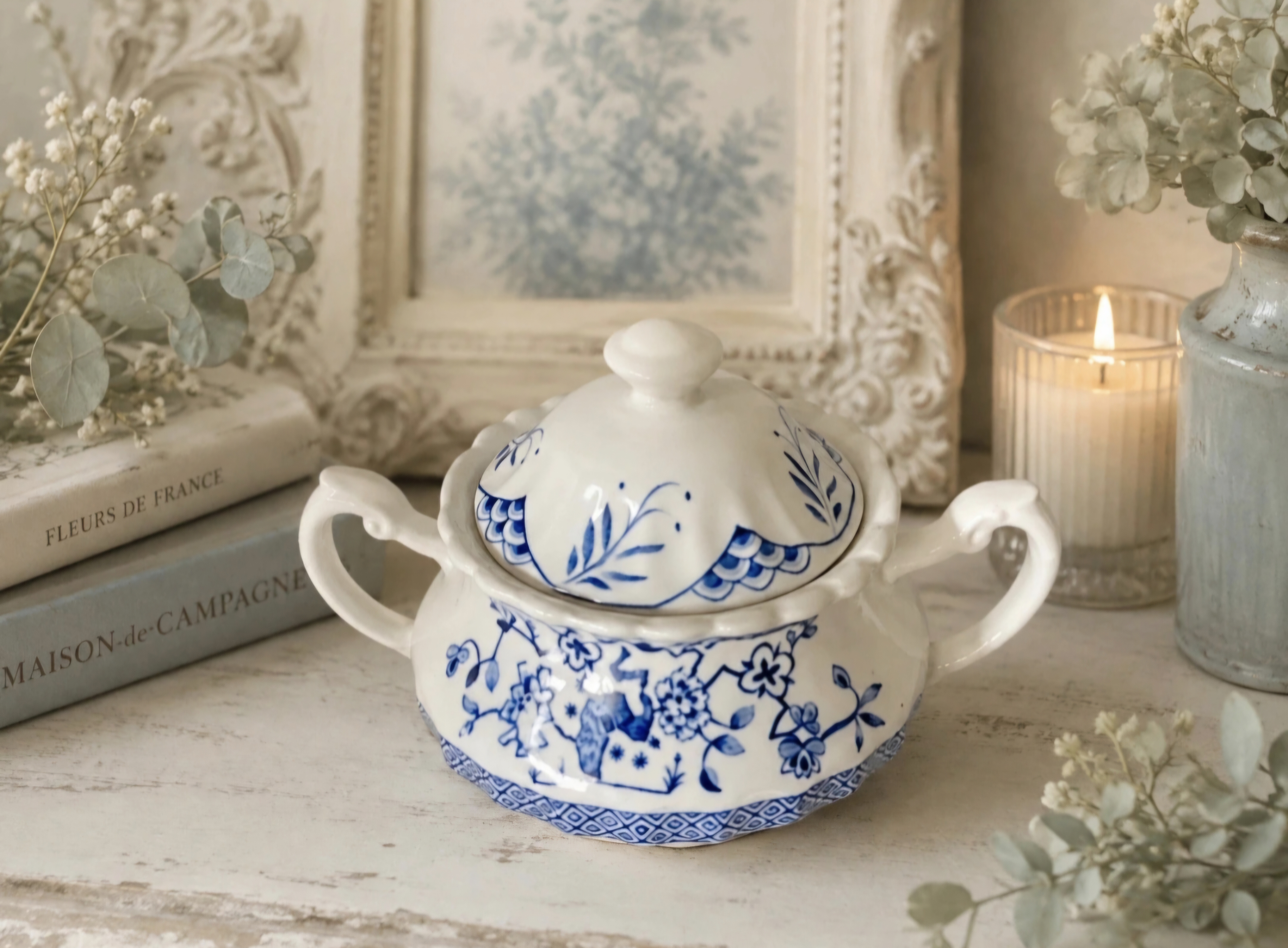 Vintage Ironstone Lidded Pot (photo 4 of 5)