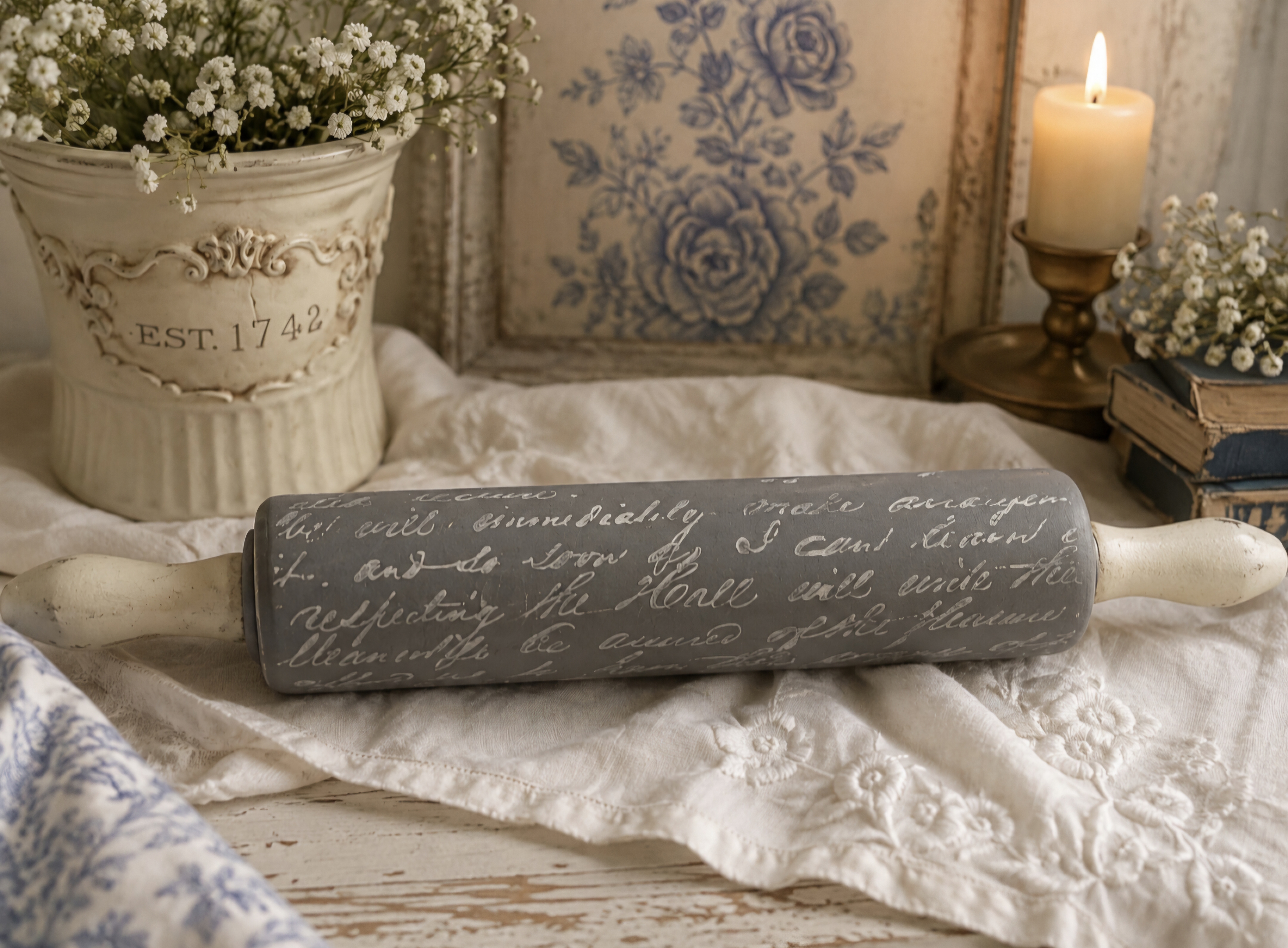 A Vintage Style Rolling Pin Decoration (photo 1 of 2)