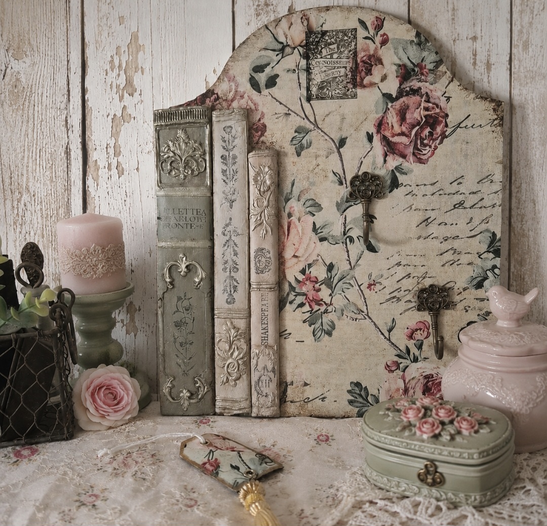Shabby Chic Bookish Key Holder  (photo 1 of 4)
