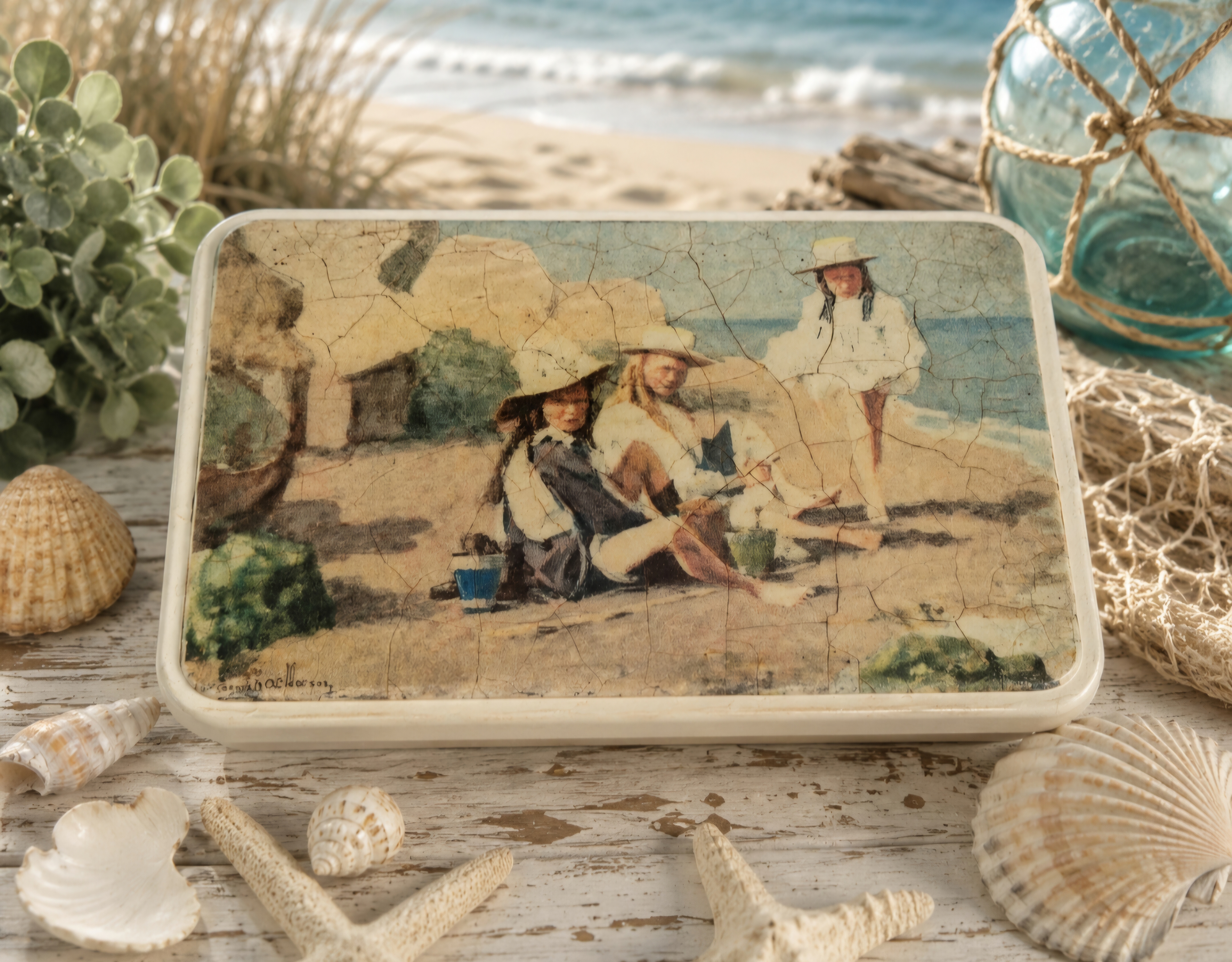 Handcrafted Coastal Vintage Tin  (photo 2 of 4)