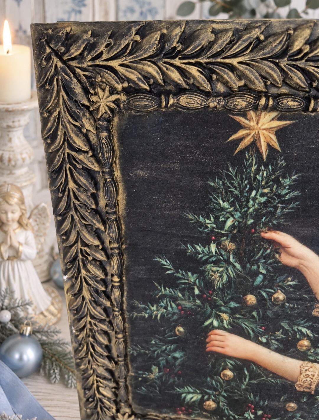 Handmade Christmas Angel Wall Art (photo 2 of 6)