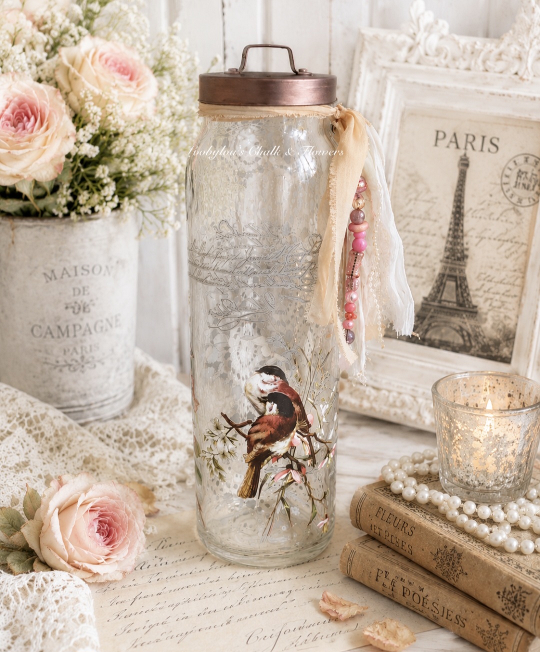 Glass Shabby Chic Pasta Jar (photo 1 of 3)