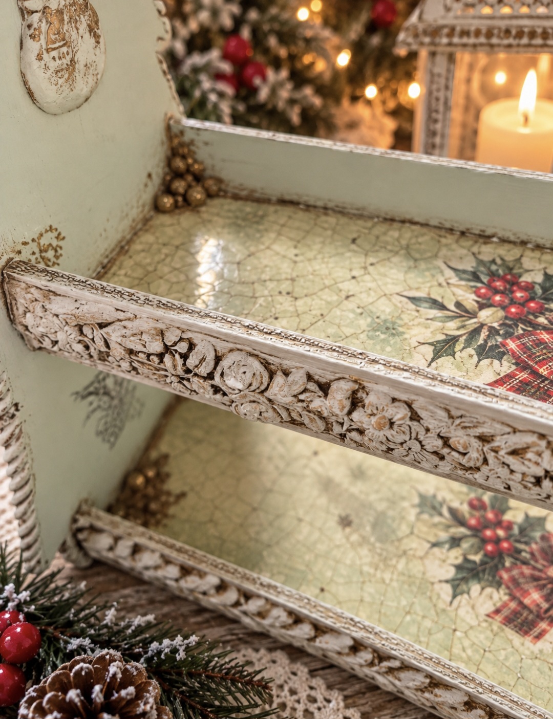 Handmade Christmas Two Tier Display Stand (photo 7 of 8)