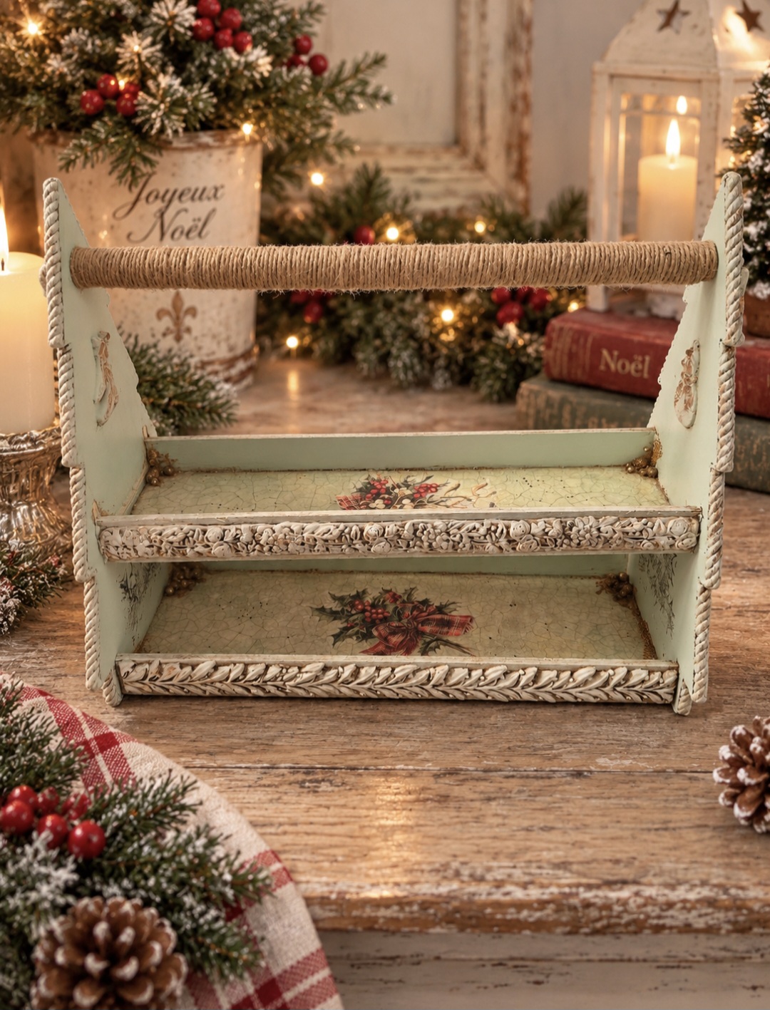 Handmade Christmas Two Tier Display Stand (photo 1 of 8)