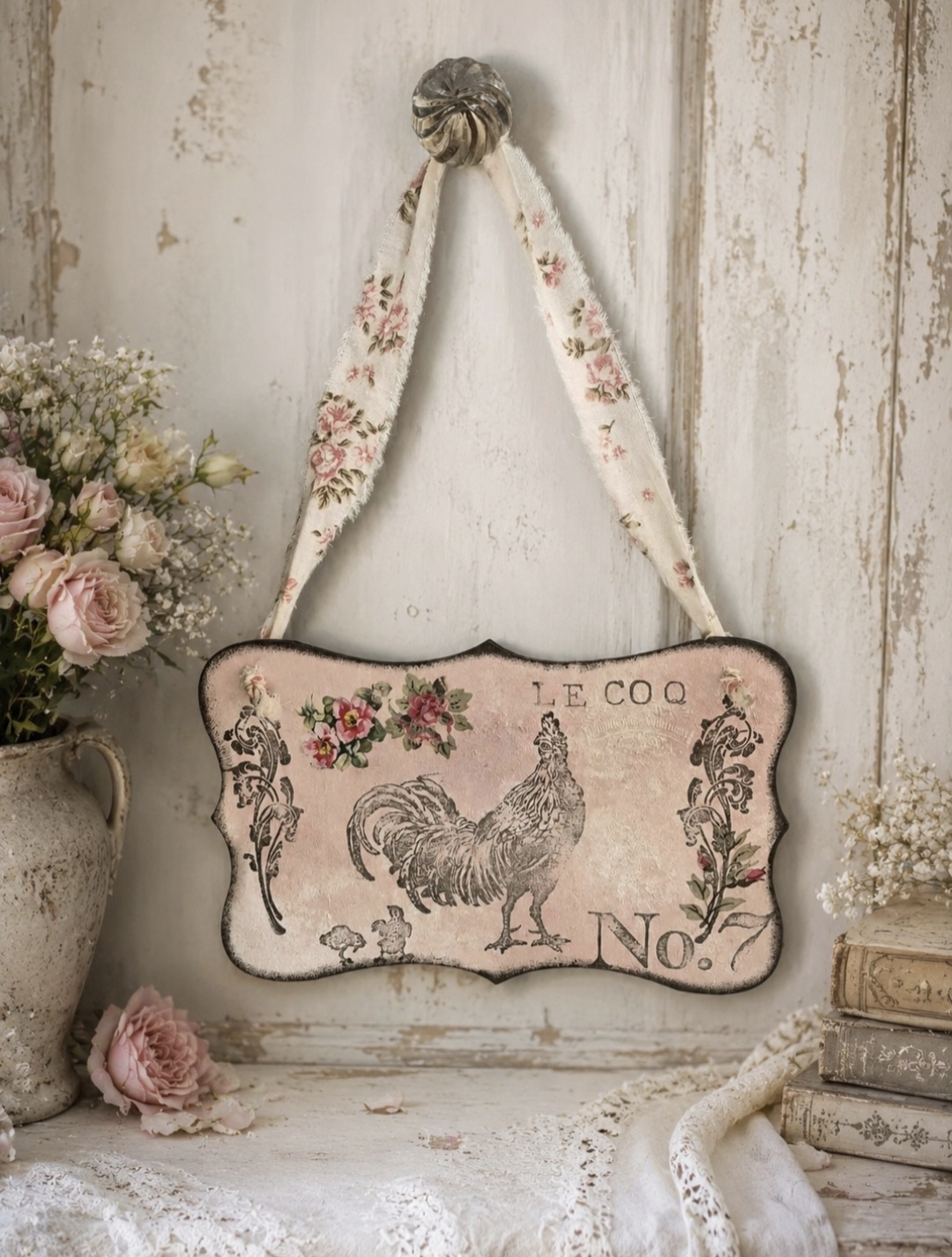 Hanging Rooster Plaque OR BUY ALL 3 FOR £15 (photo 1 of 3)