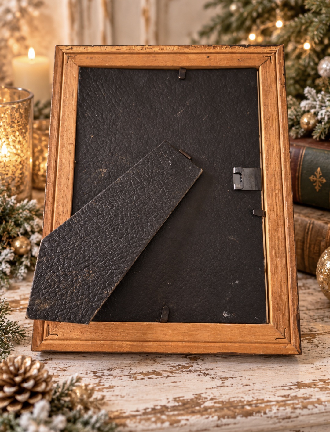 Vintage Style Stockings & Bauble Framed Art (photo 5 of 5)