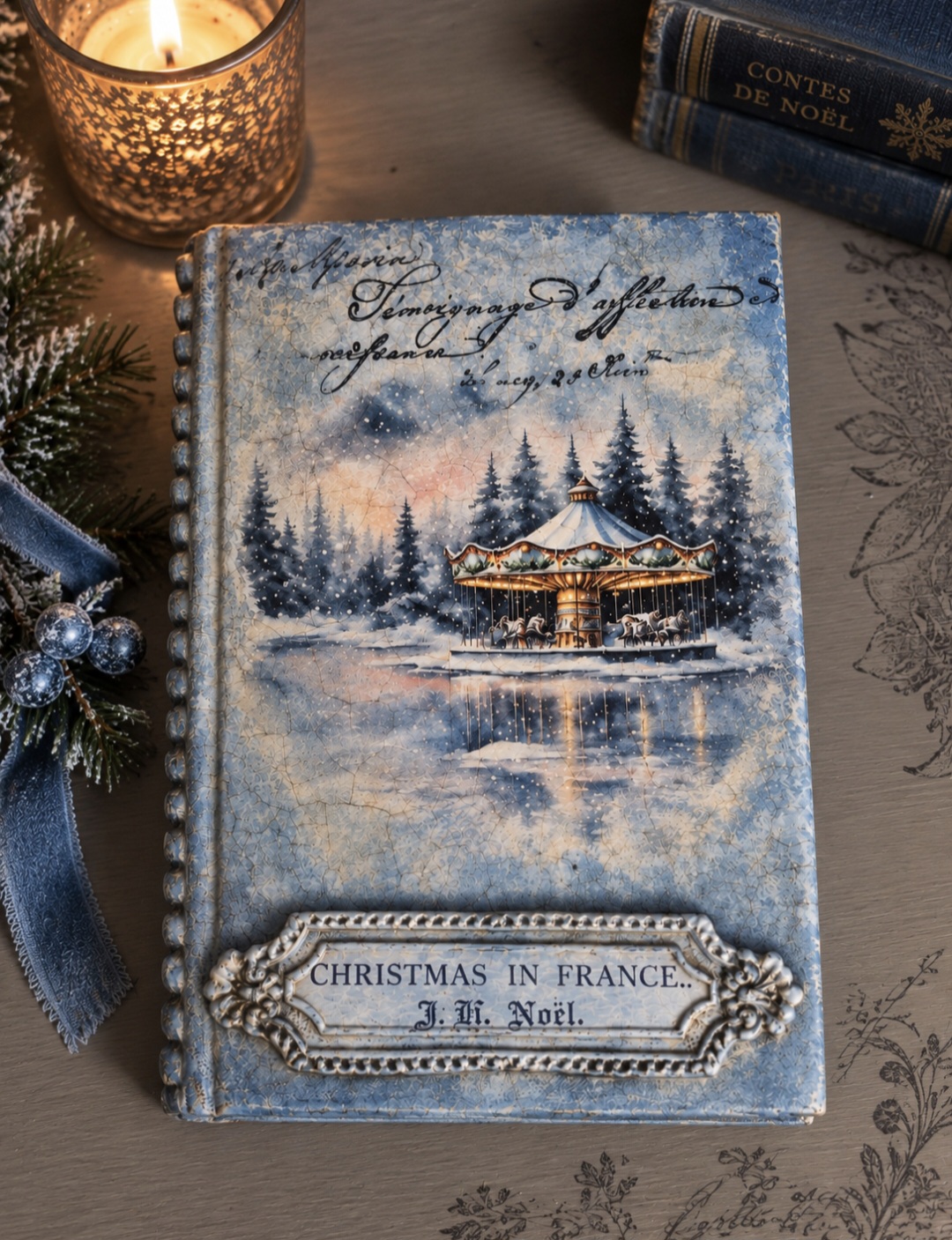 Vintage Inspired Carousel Book Decoration (photo 1 of 5)