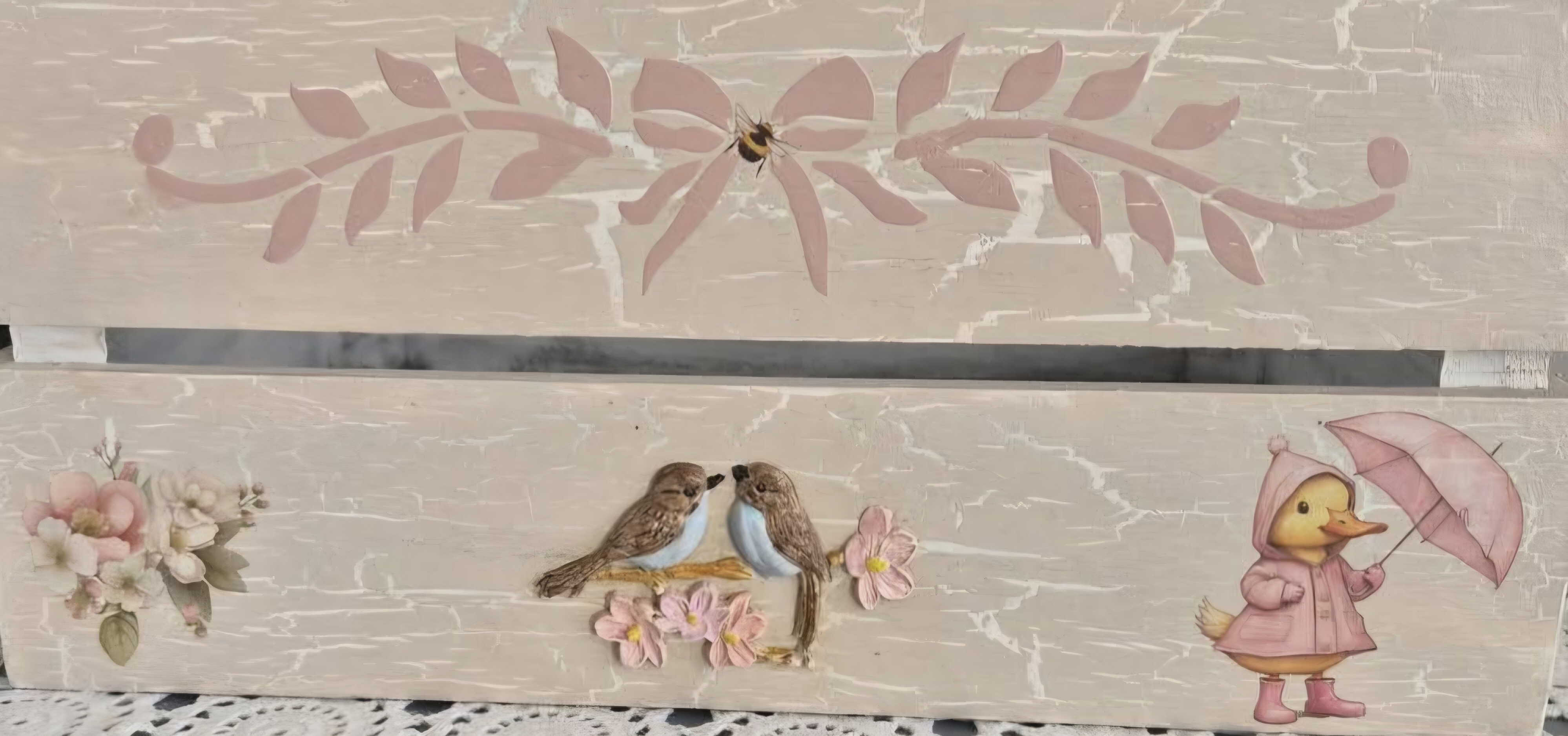 Handcrafted Shabby Chic Wooden Crate (photo 5 of 6)