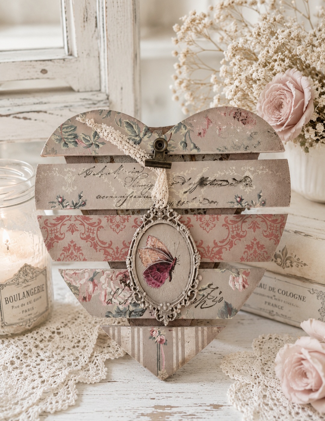 Shabby Chic Heart Clipboard  (photo 1 of 2)
