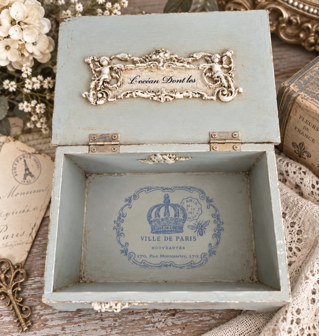 French Inspired Angel Keepsake Box (photo 7 of 8)