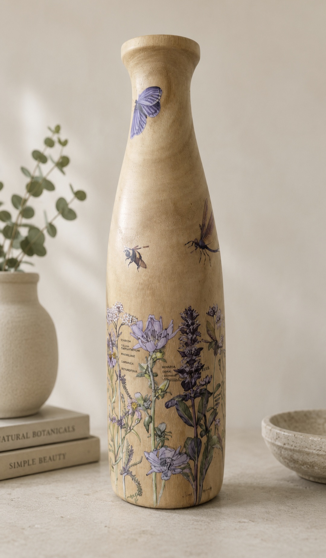 Wooden Botanical Vase (photo 1 of 2)