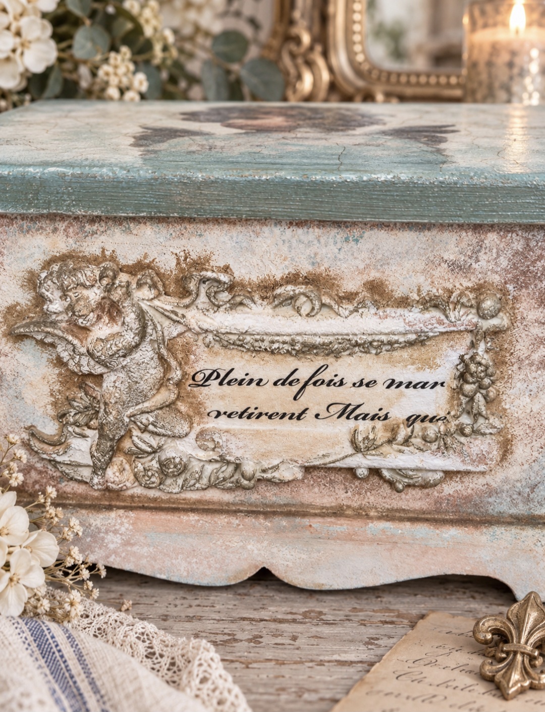 French Inspired Angel Keepsake Box (photo 3 of 8)