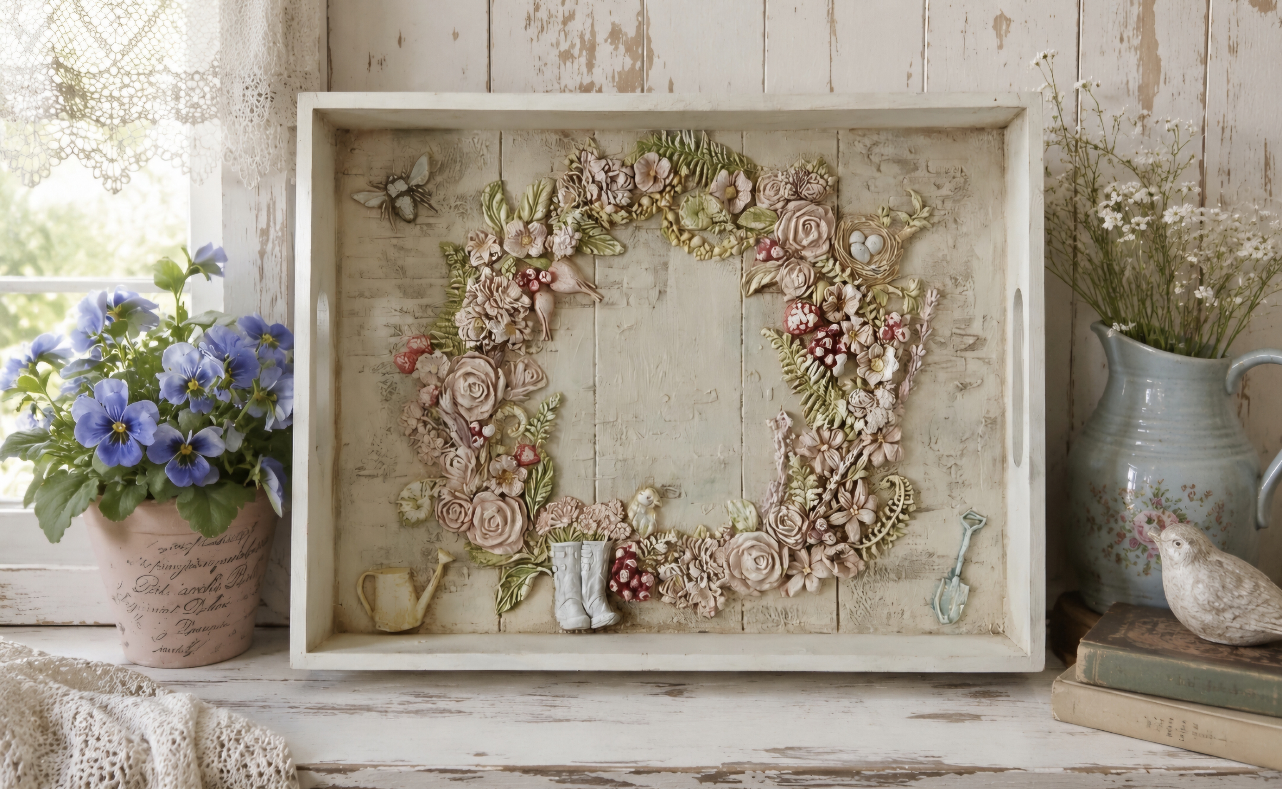 Cottagecore Garden Scene Decoration  (photo 1 of 6)