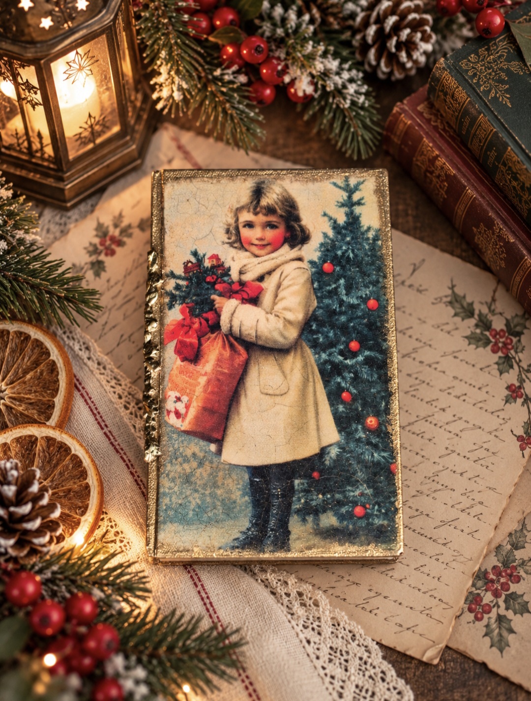 Vintage Style Girl Book Decoration  (photo 1 of 5)