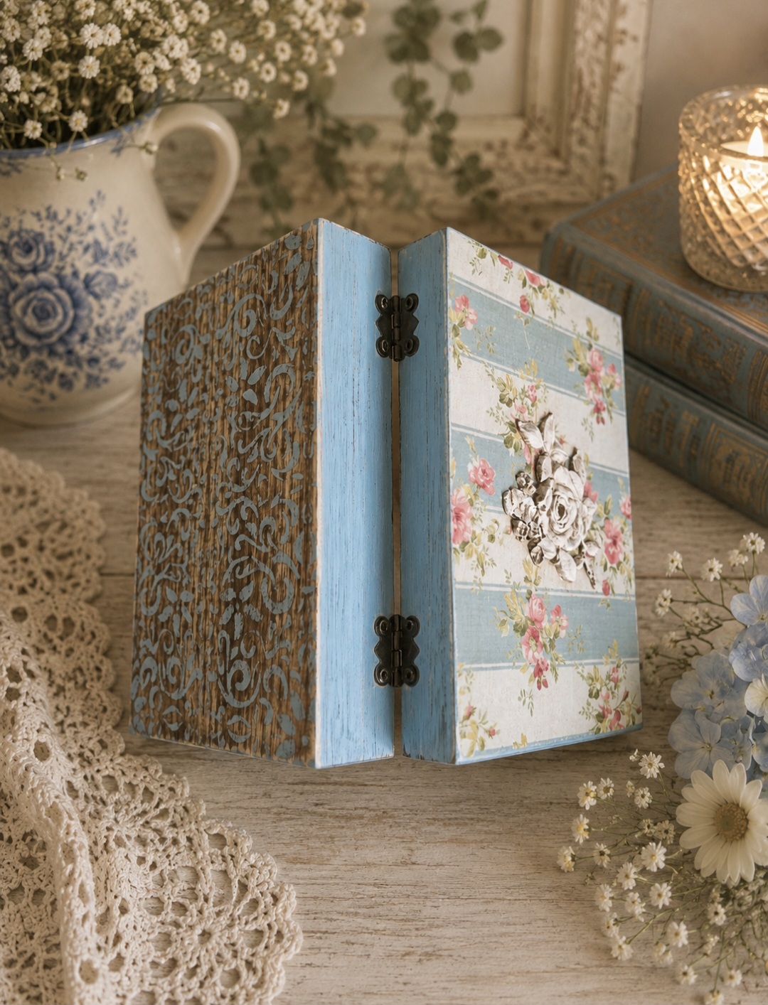 Shabby Chic Wooden Box  (photo 4 of 4)