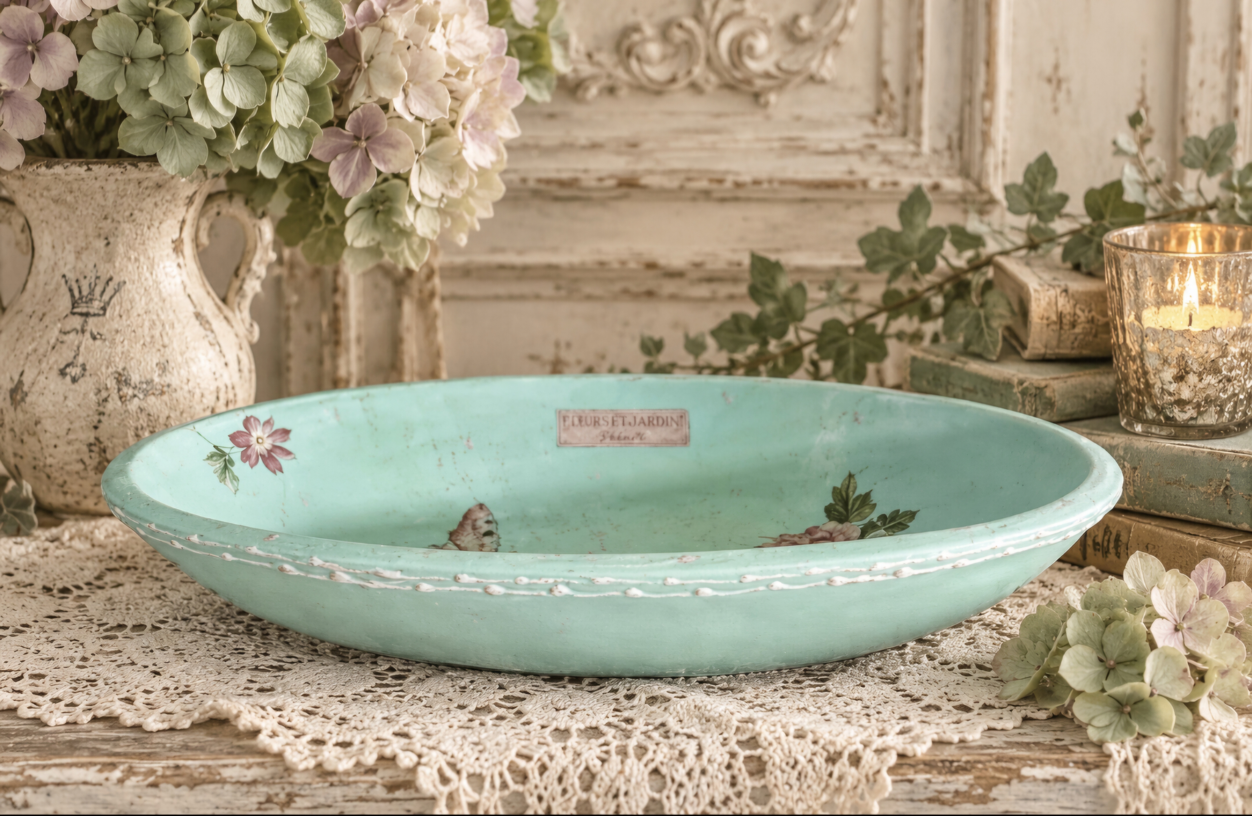 Shabby Chic Wooden Trinket Dish No.1 (photo 2 of 2)