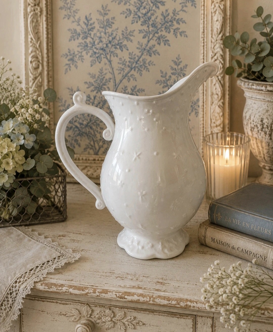 Gorgeous Ceramic Pitcher (photo 3 of 4)
