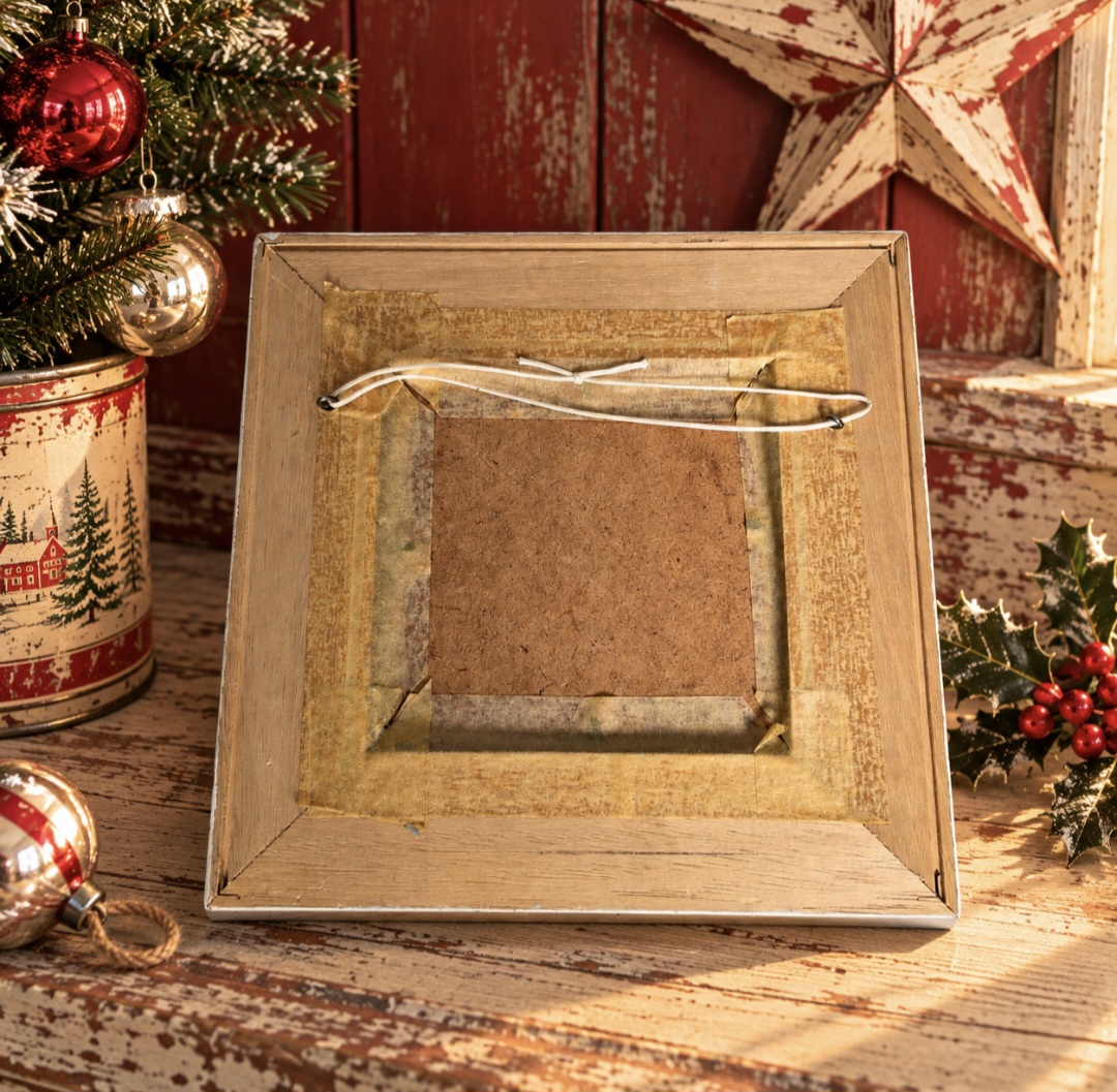 Vintage Santa-Hand Painted Frame  (photo 5 of 5)