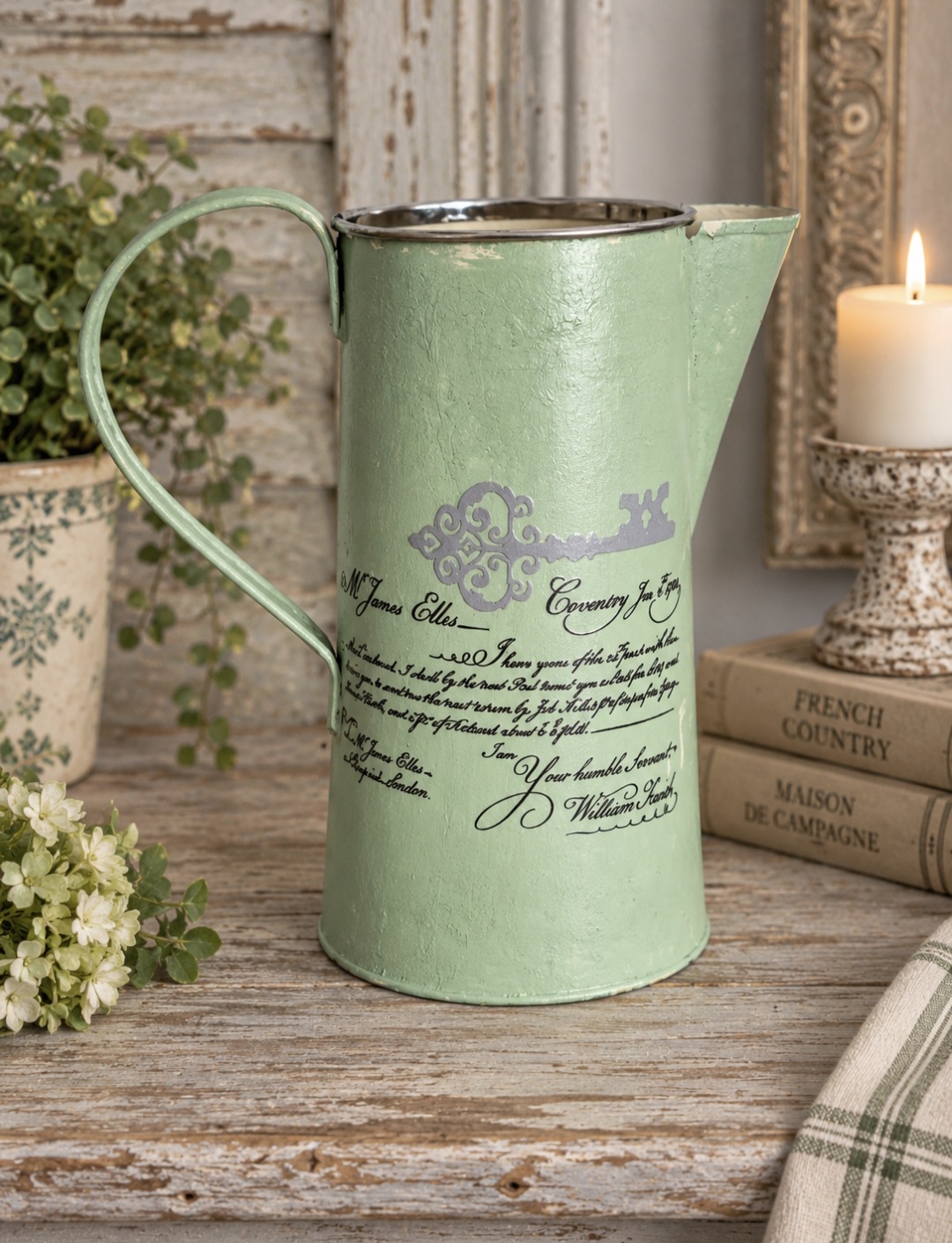 Handcrafted Metal Pitcher (photo 2 of 7)