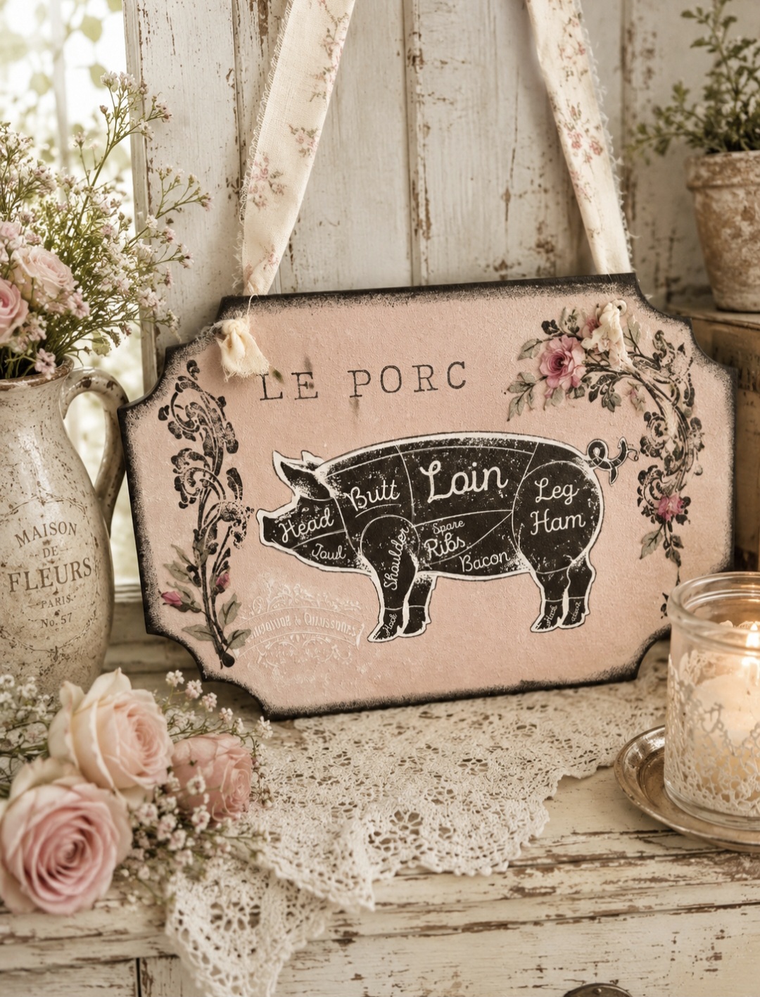 Hanging Pig Decoration OR BUY ALL 3 FOR £15 (photo 3 of 3)