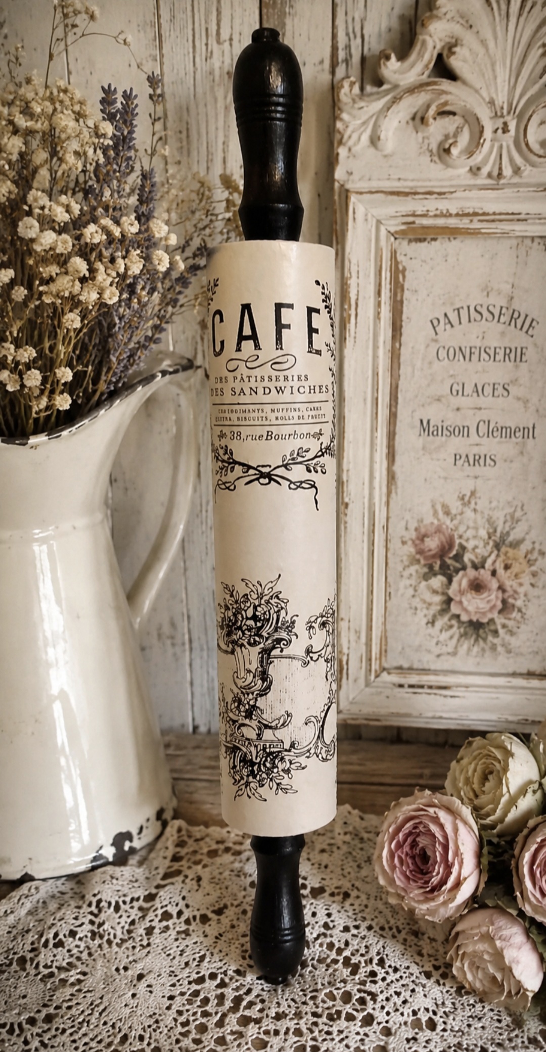 French Inspired Vintage Rolling Pin  (photo 1 of 3)