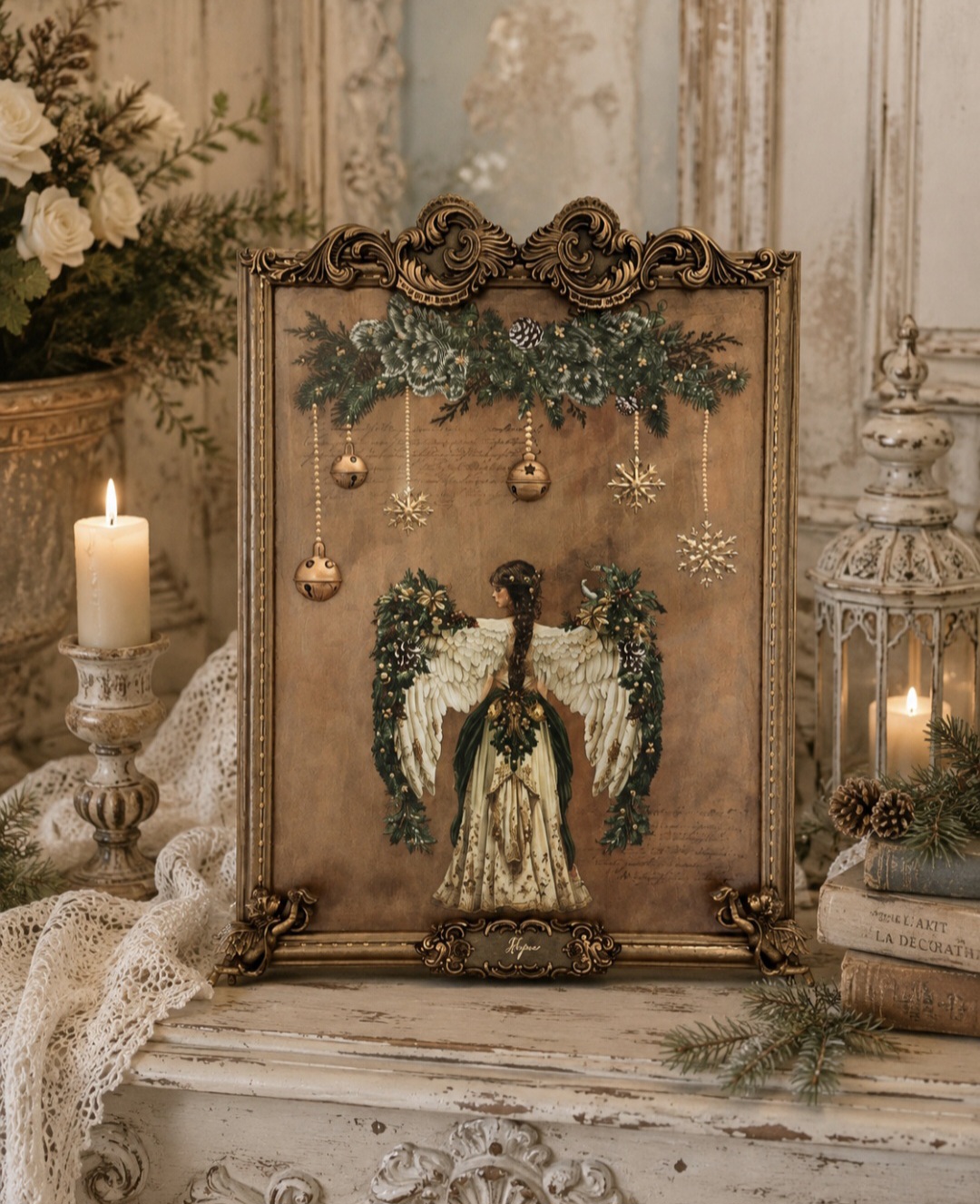 Vintage Christmas Angel Plaque  (photo 1 of 3)