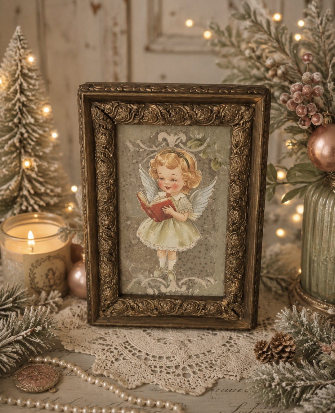 Vintage Style Mirrored Picture