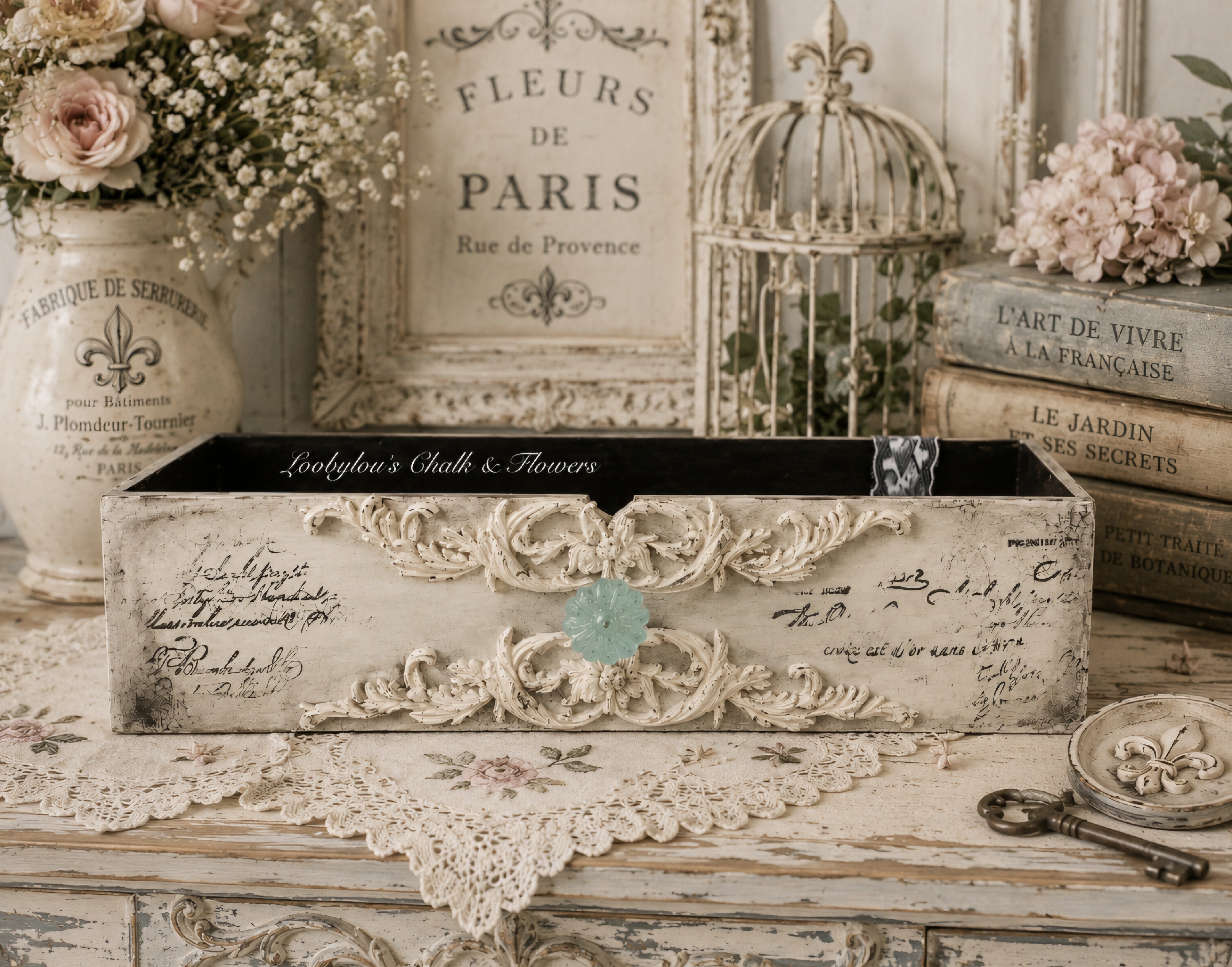 French Country Open Storage Box  (photo 1 of 5)
