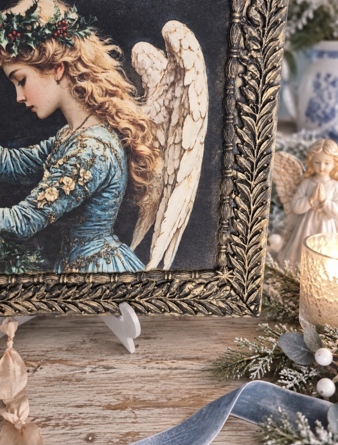 Handmade Christmas Angel Wall Art (photo 4 of 6)
