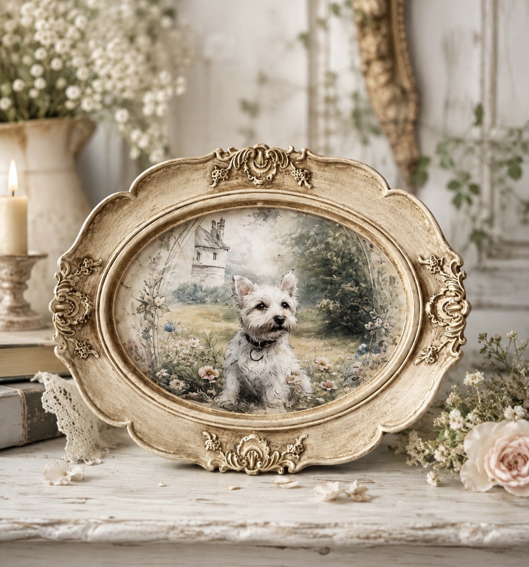 Small Frame With West Highland Terrier Picture  (photo 1 of 2)