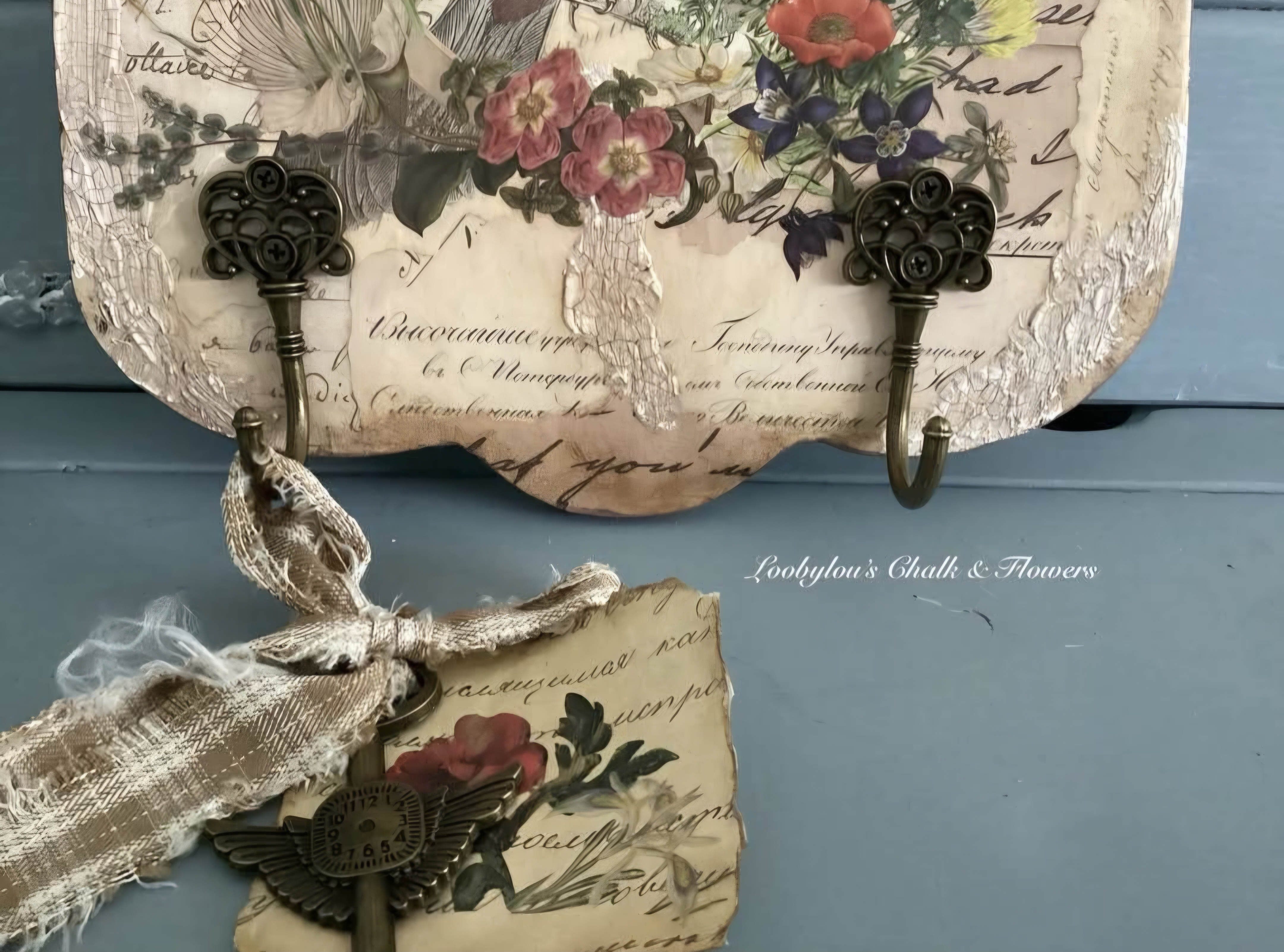 Wild Flower Key Holder Plaque  (photo 3 of 4)