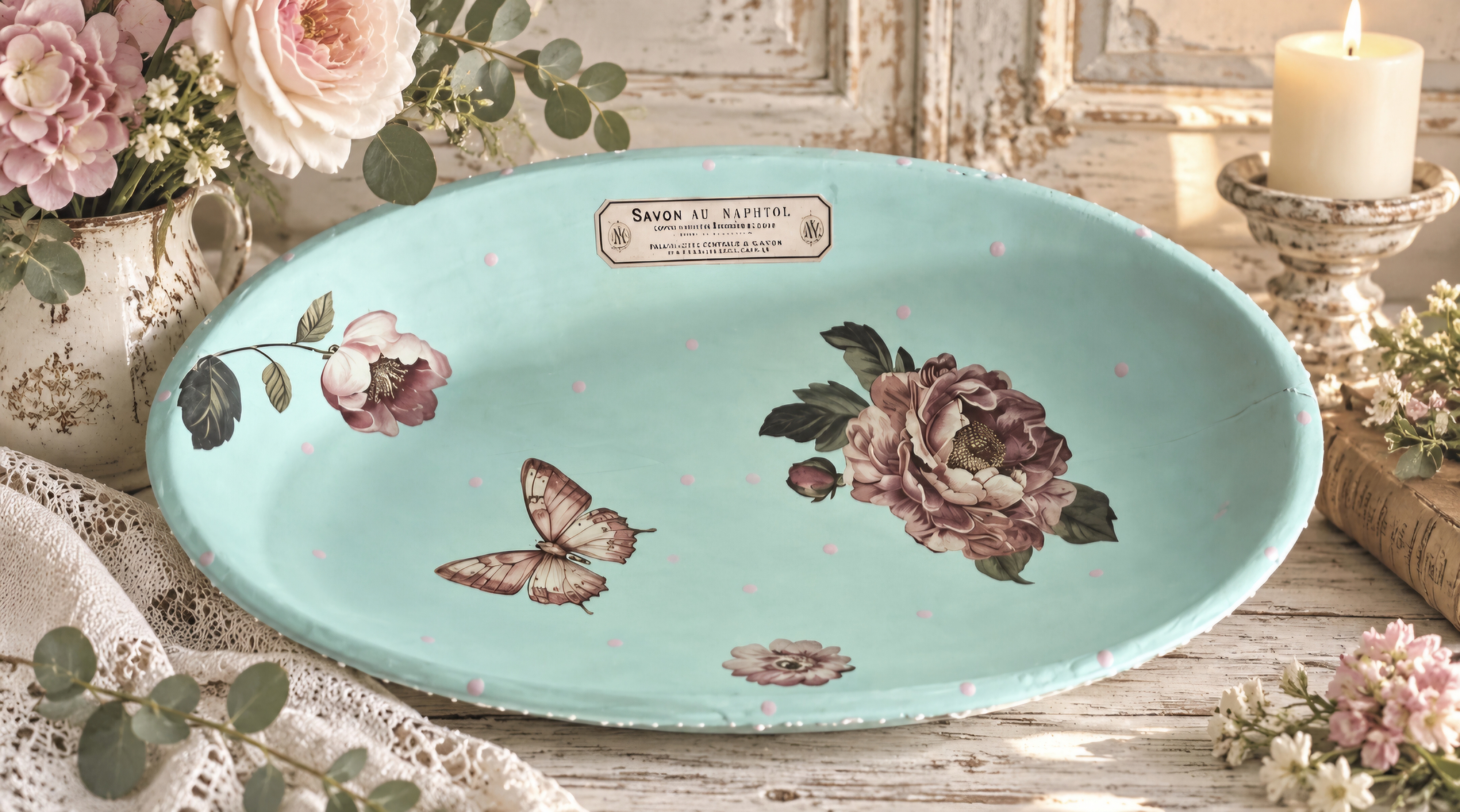 Shabby Chic Wooden Trinket Dish No.2 (photo 2 of 2)