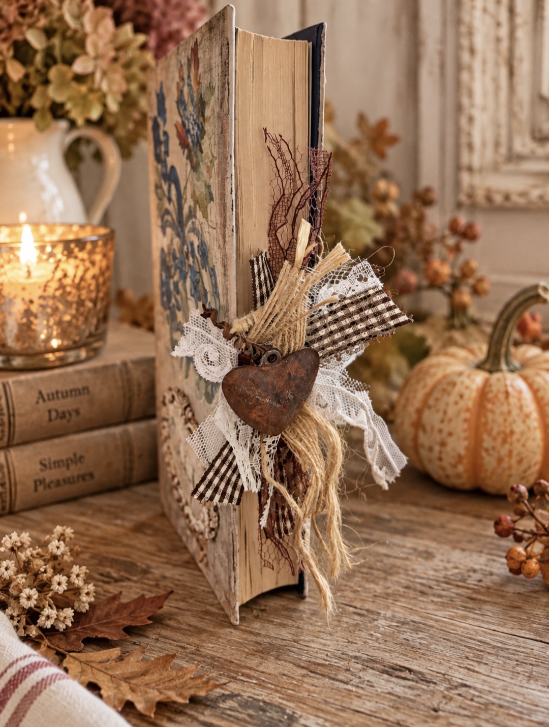 Handmade Autumn Book Decoration (photo 3 of 4)