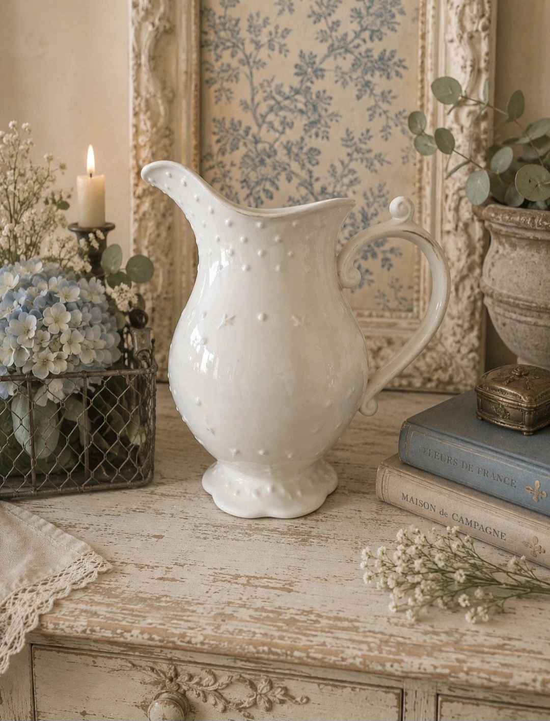 Gorgeous Ceramic Pitcher (photo 1 of 4)