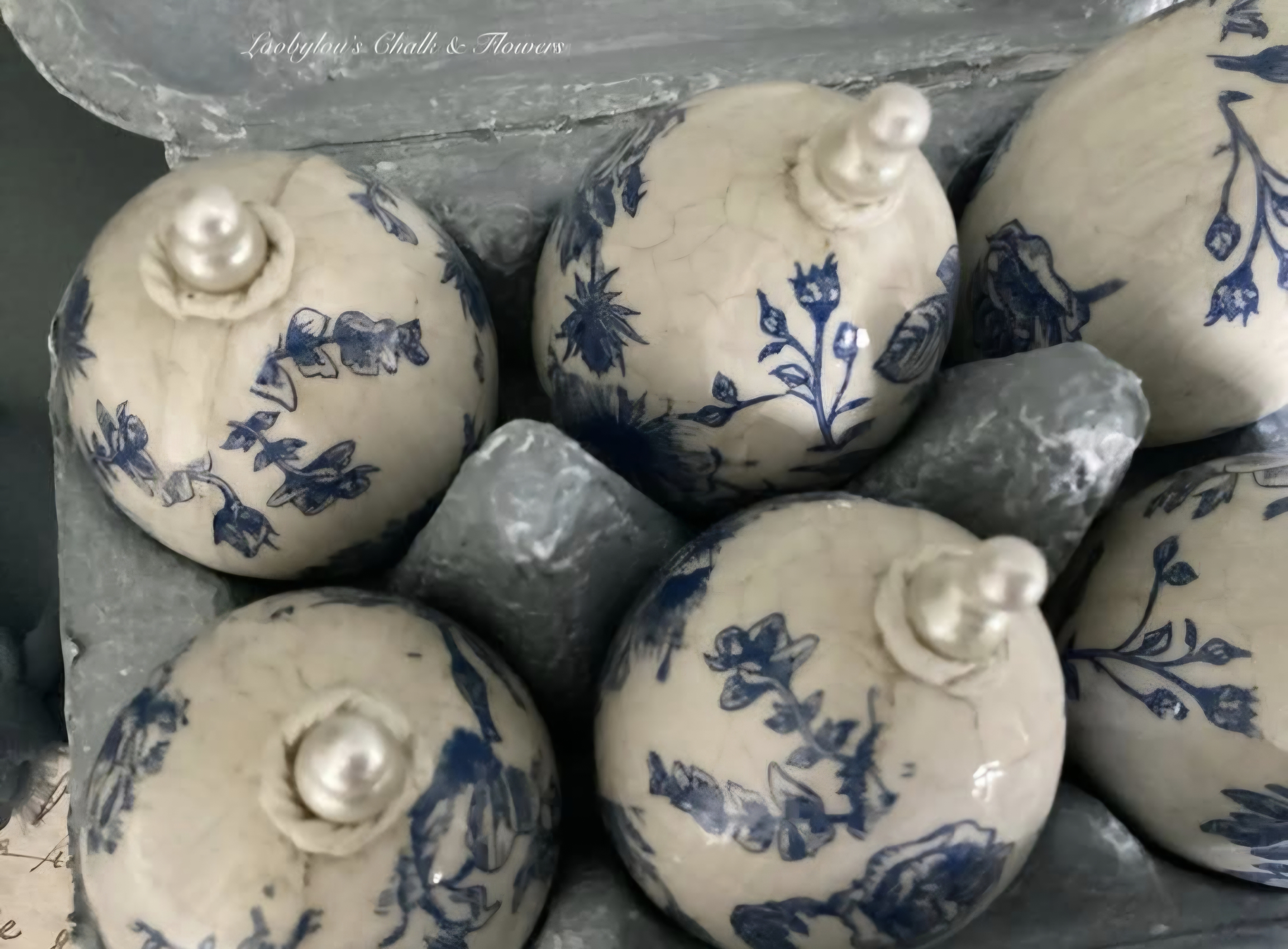 French Rustic Charm Faux Eggs & Carton  (photo 3 of 6)