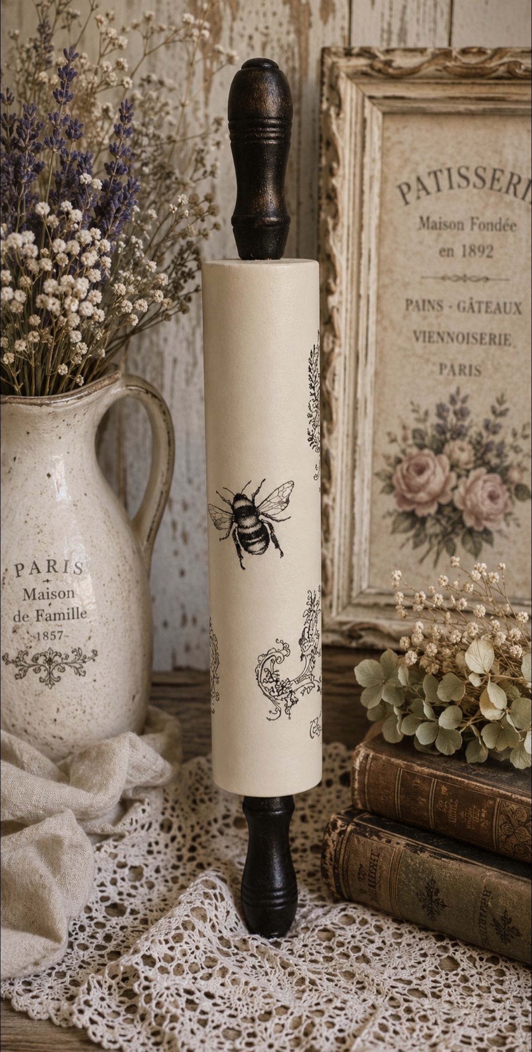 French Inspired Vintage Rolling Pin  (photo 2 of 3)