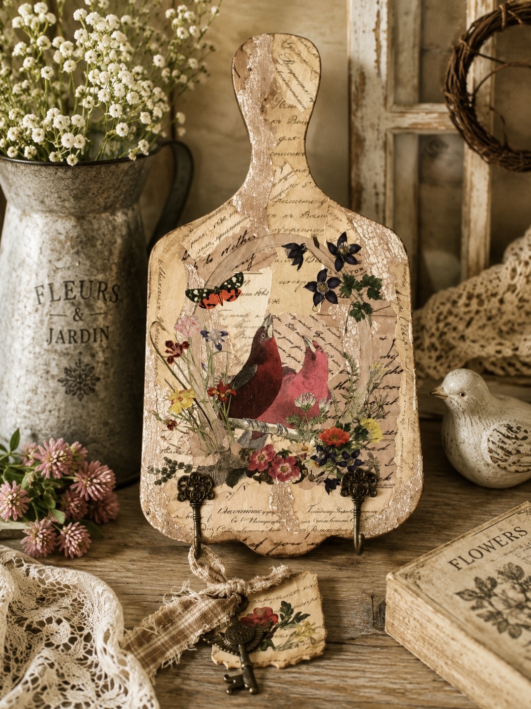 Wild Flower Key Holder Plaque  (photo 1 of 4)