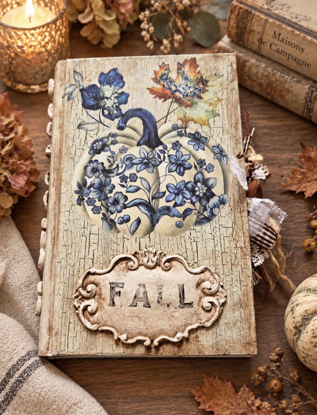 Handmade Autumn Book Decoration (photo 1 of 4)