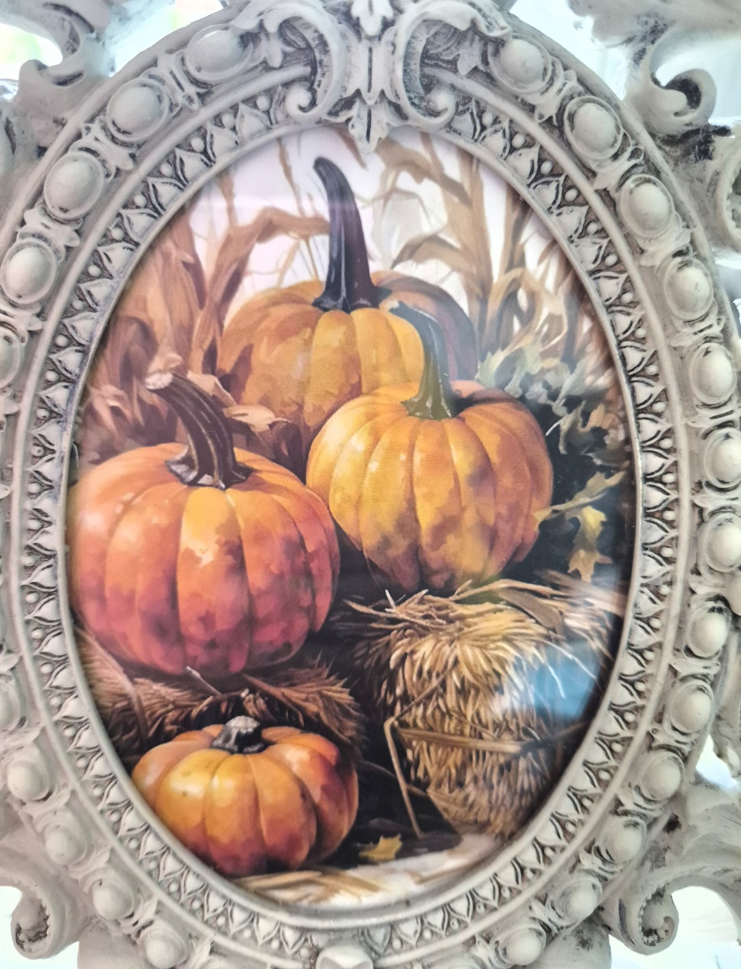 Ornate Vintage Style Pumpkin Picture Frame (photo 2 of 3)