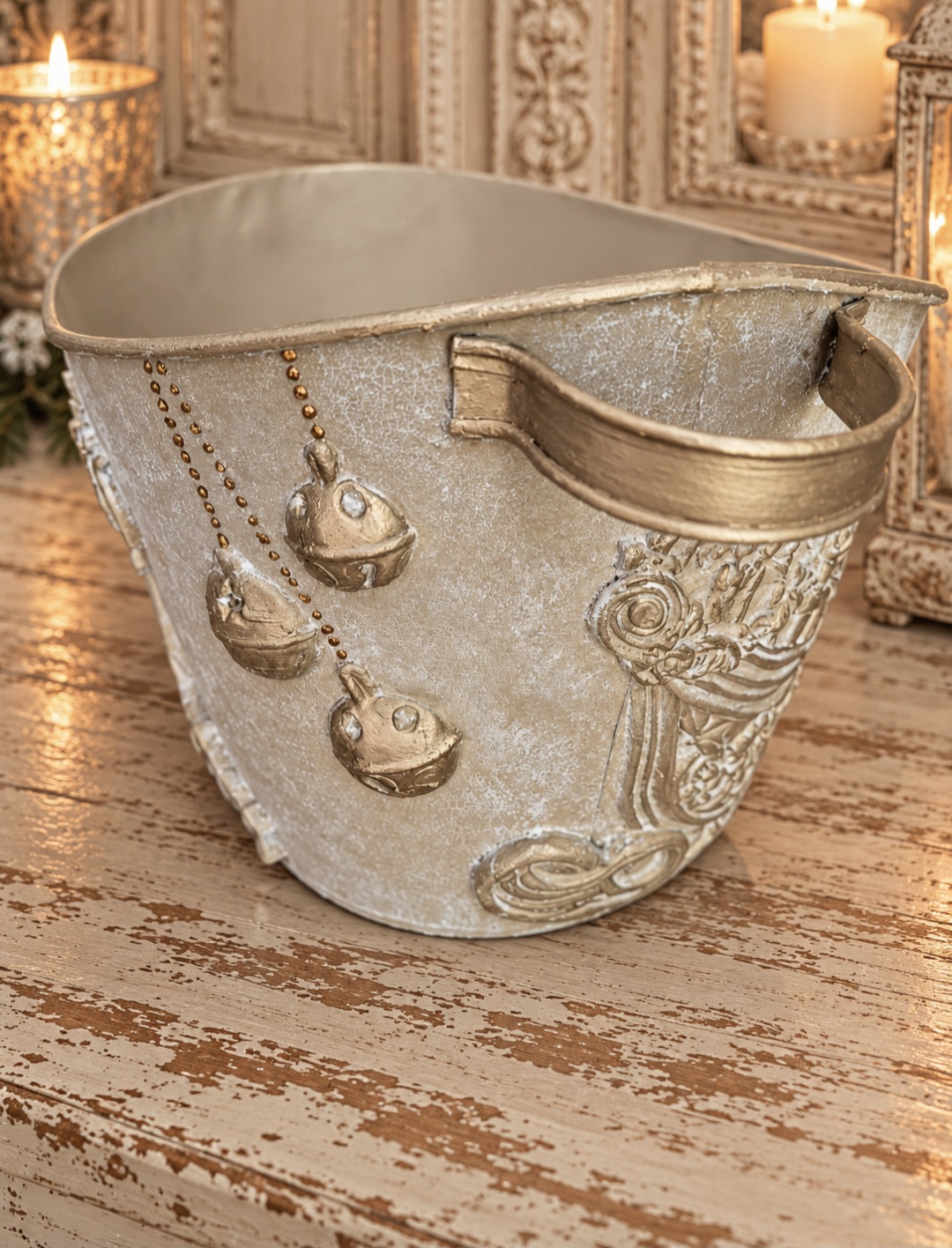 Vintage Style Santa & Reindeer Indoor Planter  (photo 2 of 9)