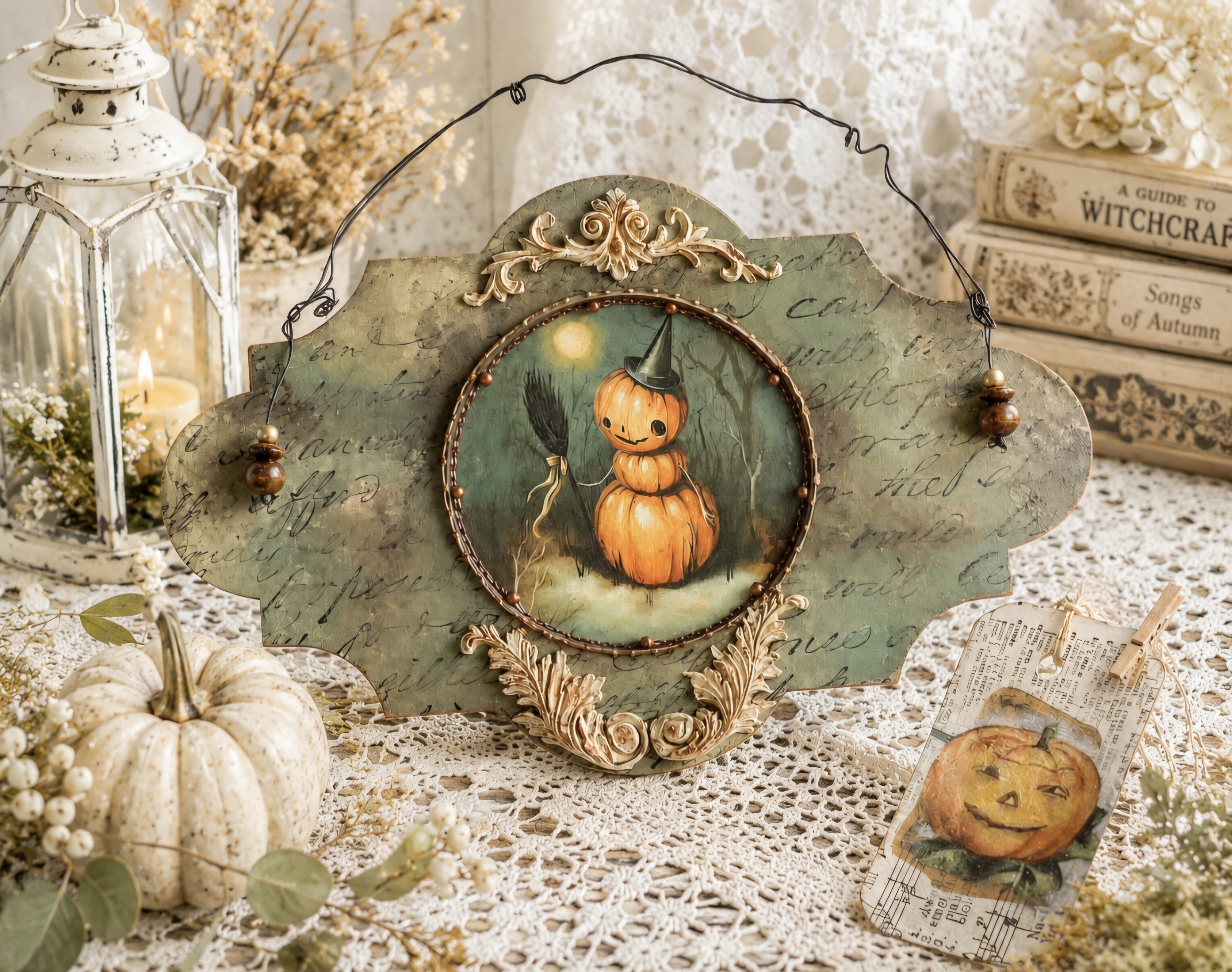 Cute Pumpkin Character Plaque 