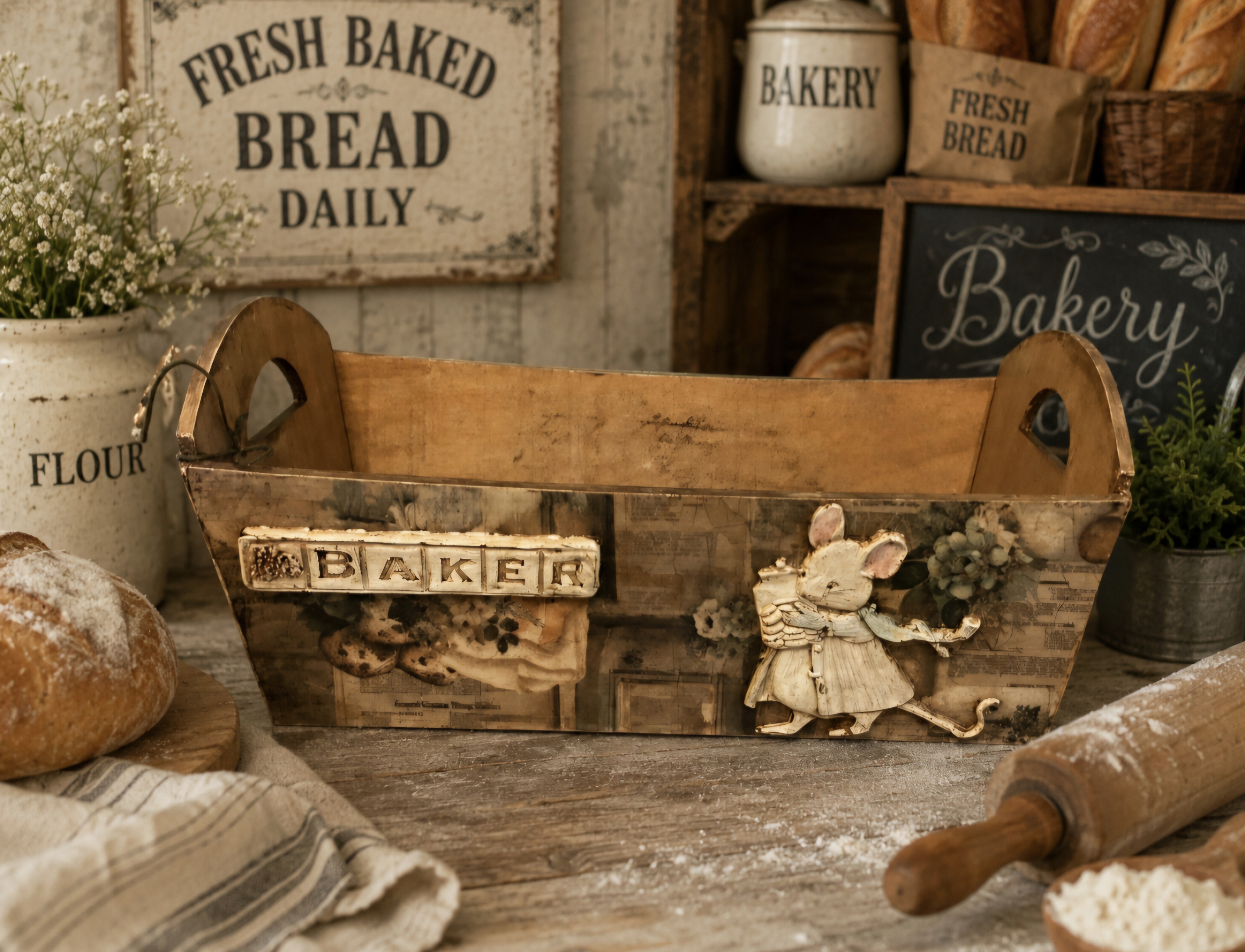 Rustic Wooden Storage Caddy  (photo 1 of 5)