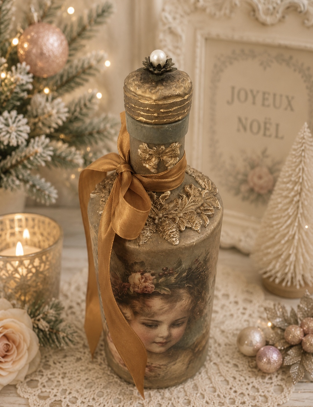 Vintage Girl Decorative Bottle (photo 6 of 6)
