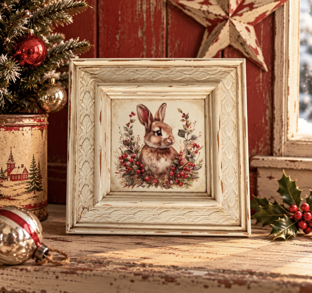 Woodland Bunny Hand Painted Frame (photo 1 of 5)