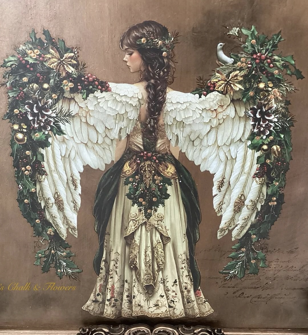 Vintage Christmas Angel Plaque  (photo 2 of 3)