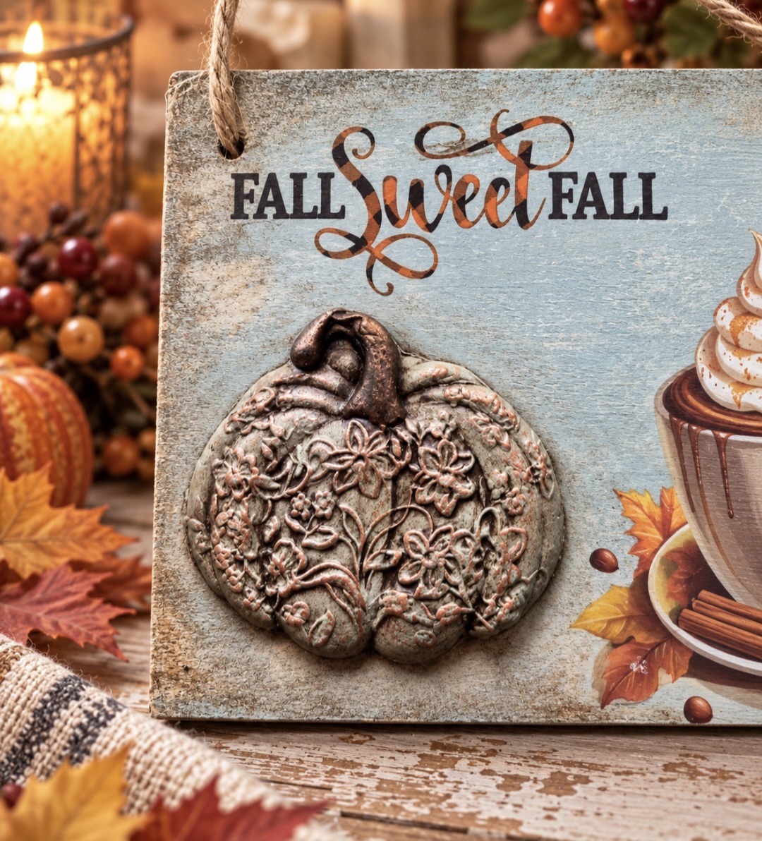 Handmade Small Autumnal Plaque (photo 3 of 3)